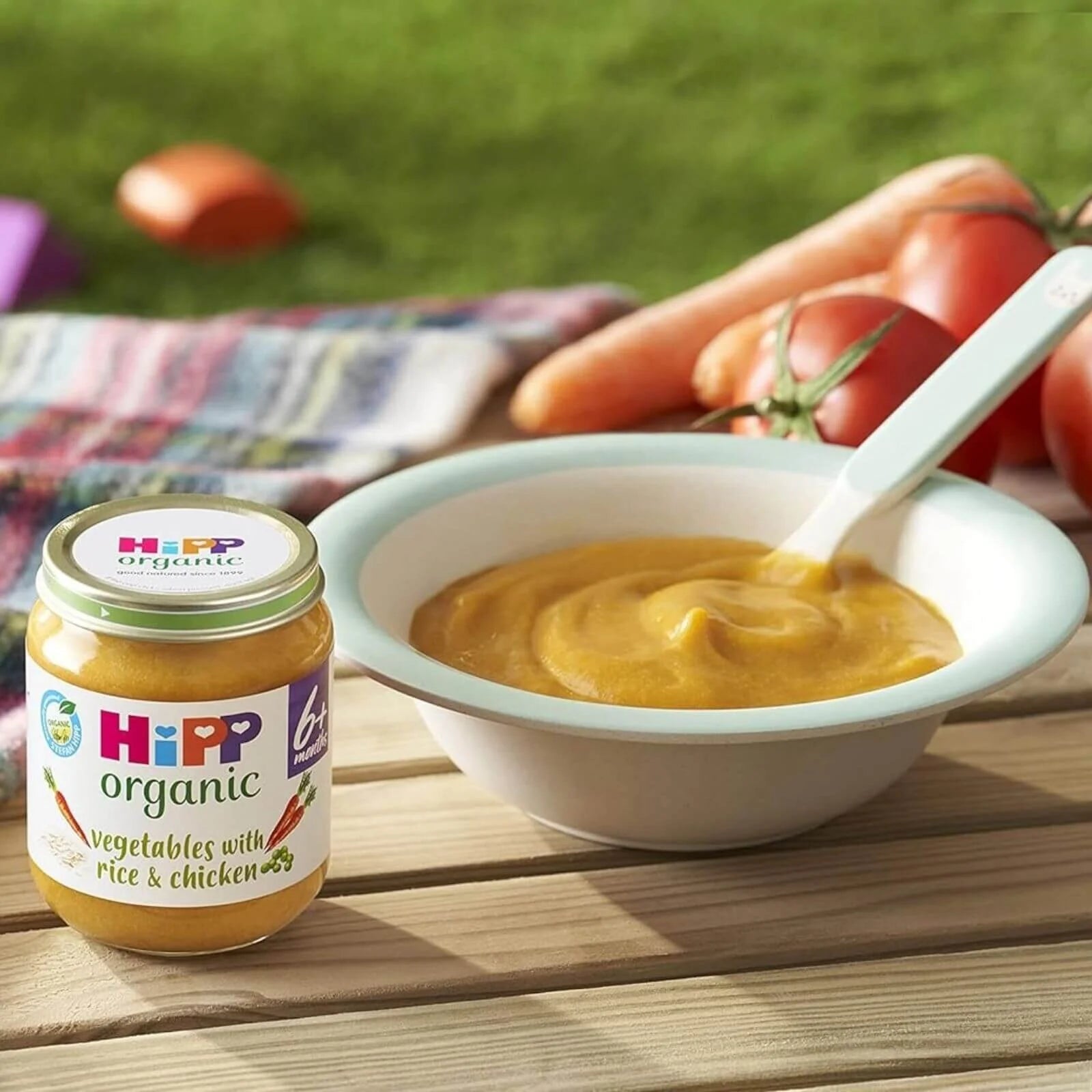 HiPP Organic Vegetables with Rice & Chicken Baby Food Jar 6+ months 125g - ebebek - Black Friday