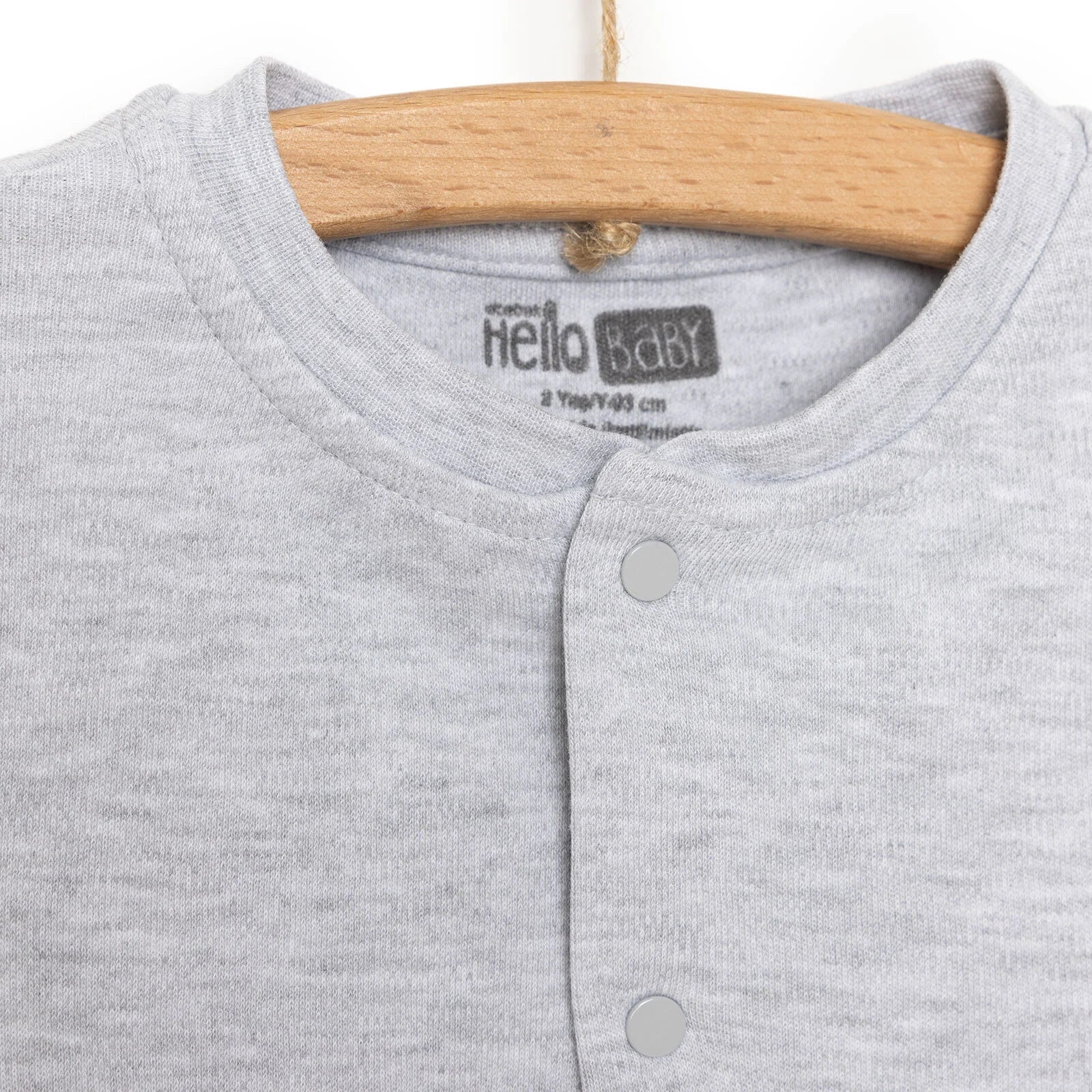 HelloBaby Baby Boy Ribbed Cardigan - Grey Melange - ebebek - Black Friday