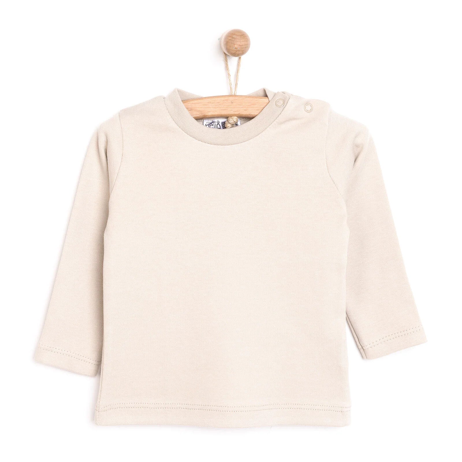 HelloBaby Basic Interlock Long Sleeve T-Shirt - Mink - ebebek - Black Friday