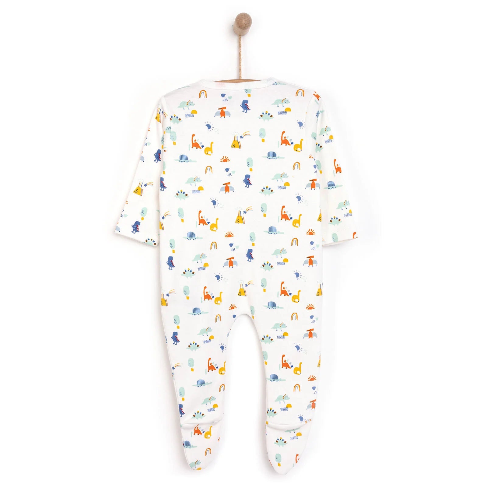 HelloBaby Newborn Baby Boy Footed Jumpsuit - Ecru - ebebek - Black Friday