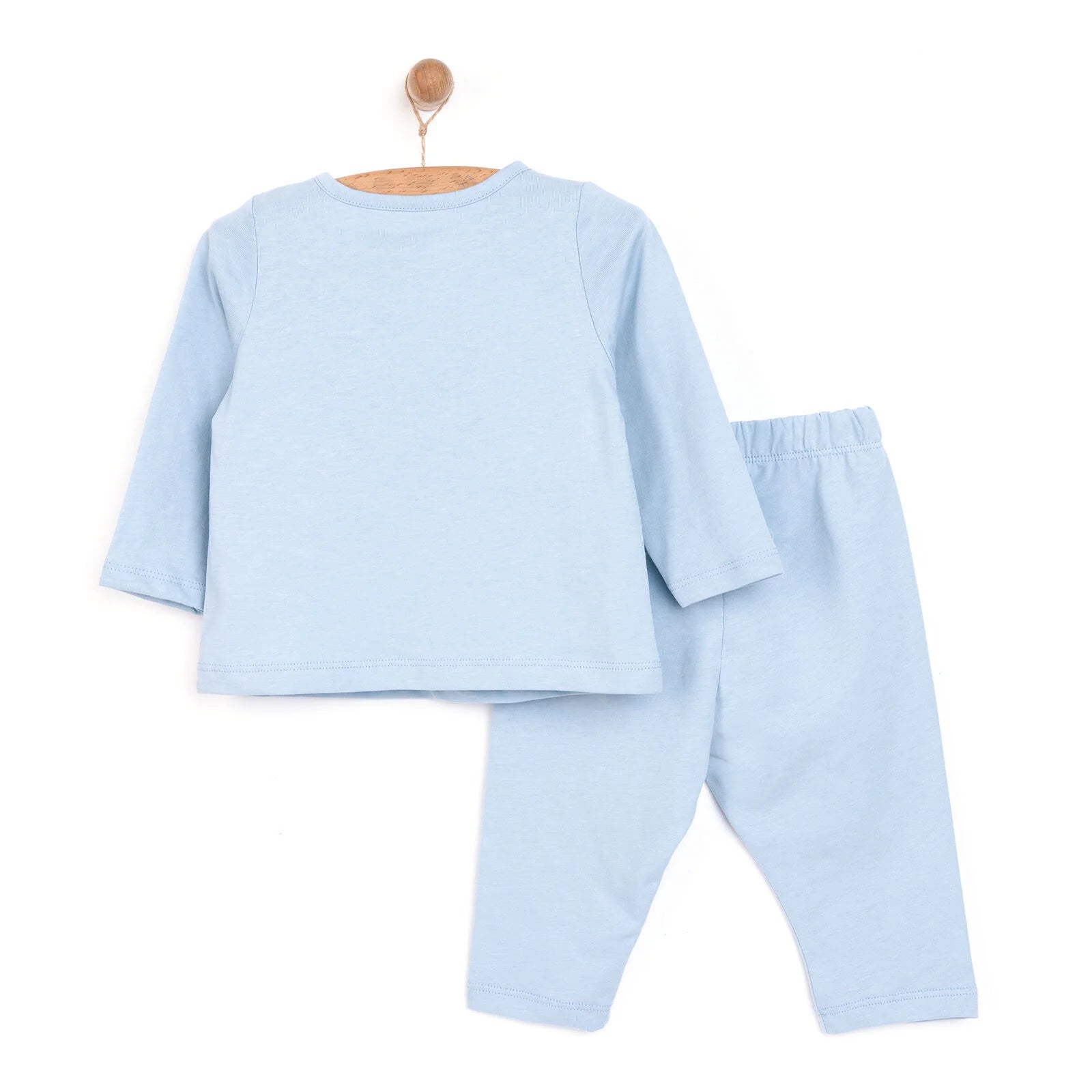 HelloBaby Baby Boy Long Sleeve Pyjamas Set - Light Blue - ebebek - Black Friday