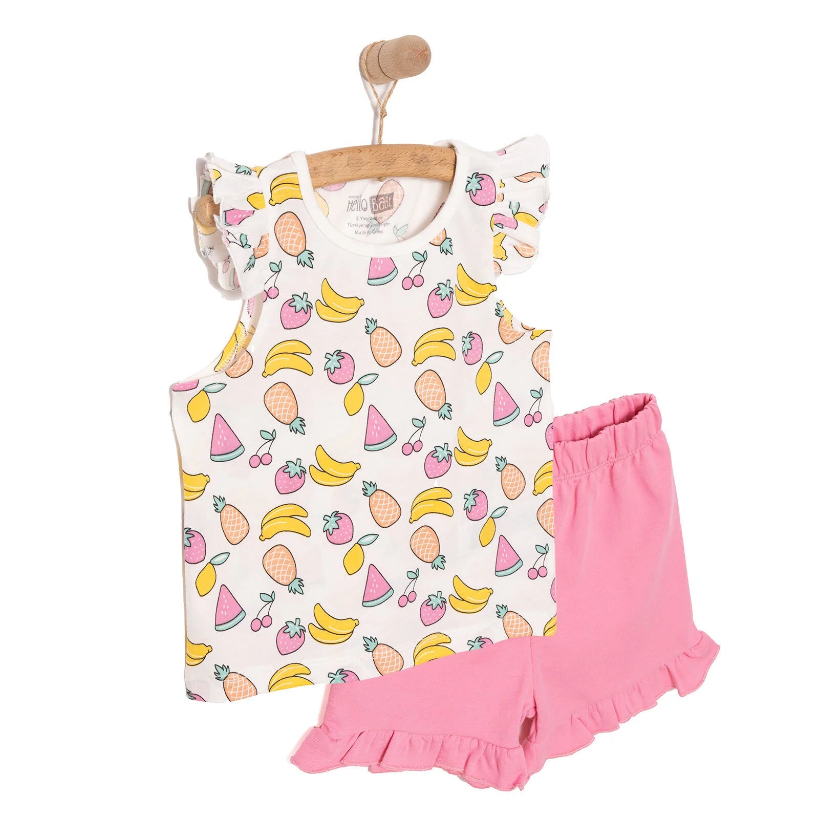 HelloBaby Basic Girl Fruits Patterned Tshirt - Printed - ebebek - Black Friday