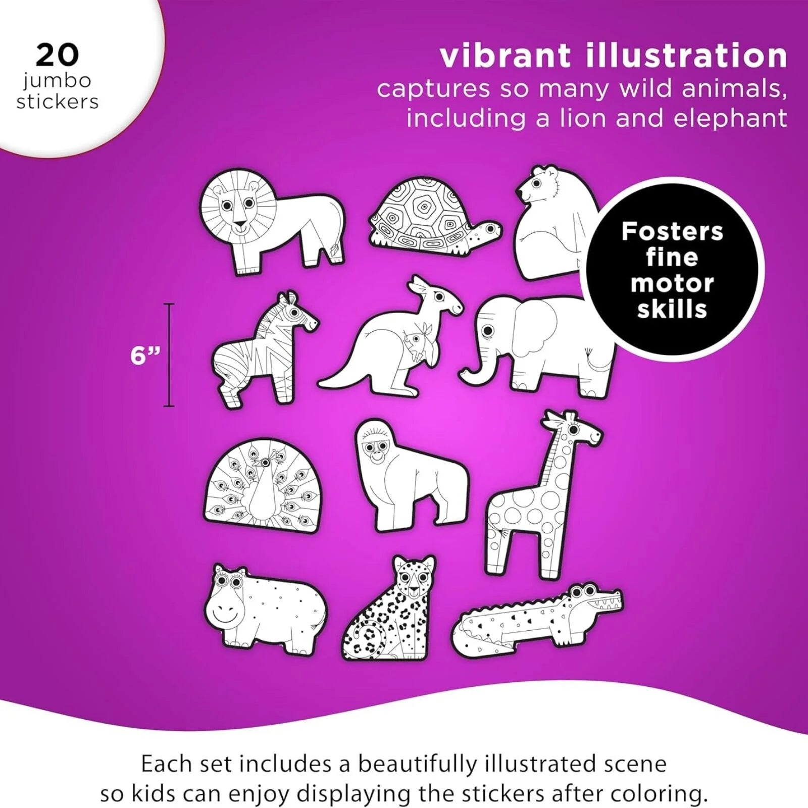 Crocodile Creek Animal Colouring Stickers - ebebek - Black Friday