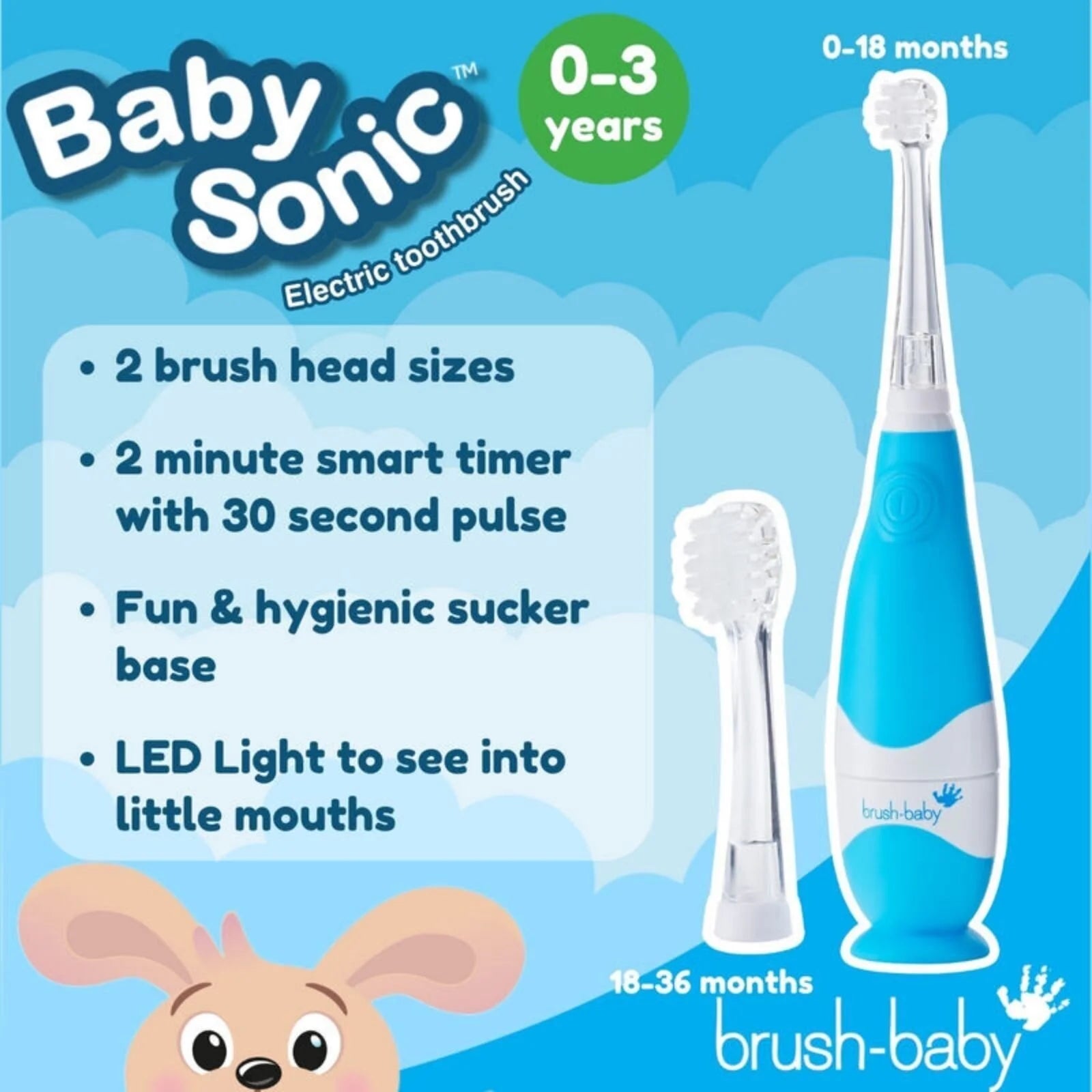 brush - baby BabySonic Electric Toothbrush 0 - 3 years - Blue - ebebek - Black Friday