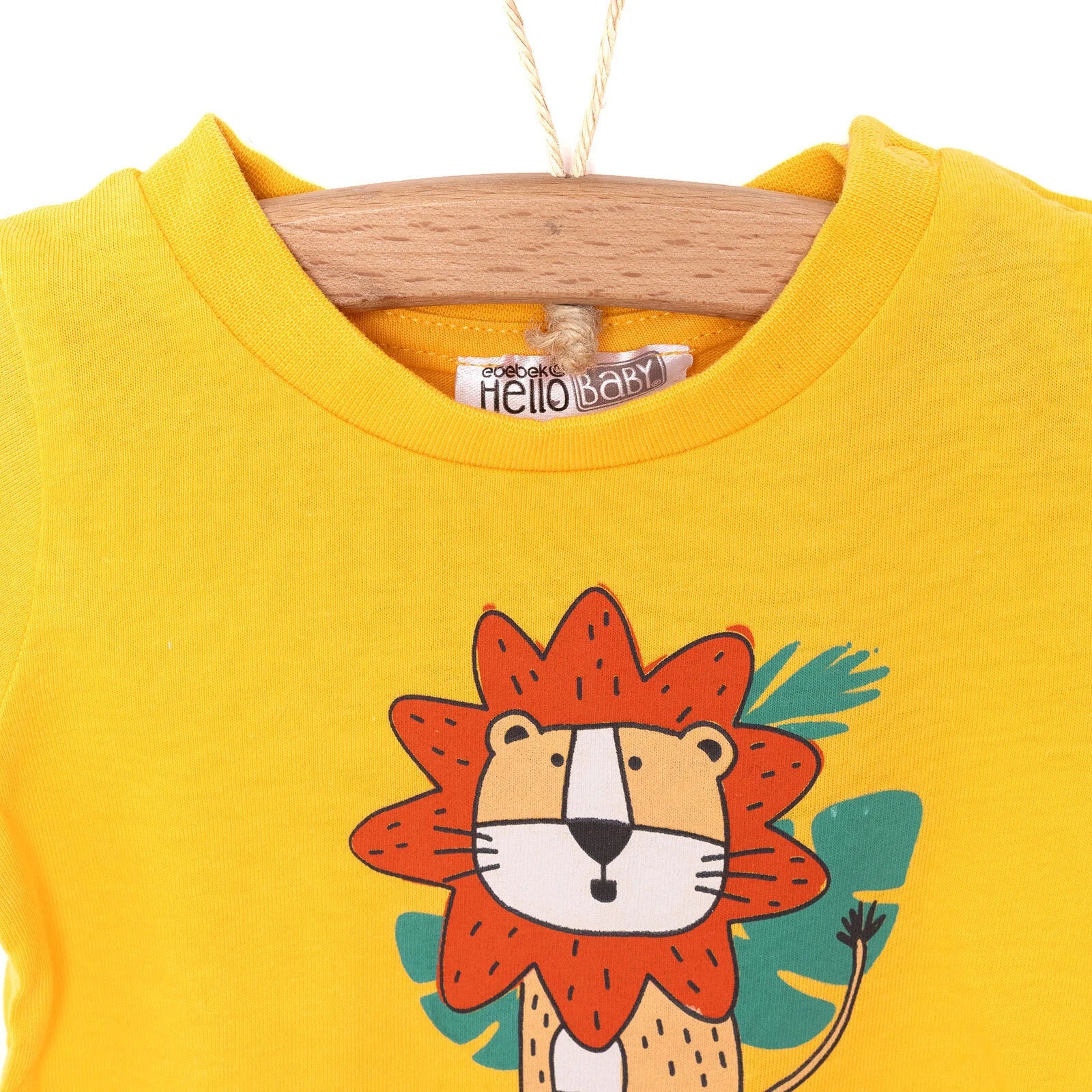 HelloBaby Basic Lion Printed Tshirt - Yellow - ebebek - Black Friday