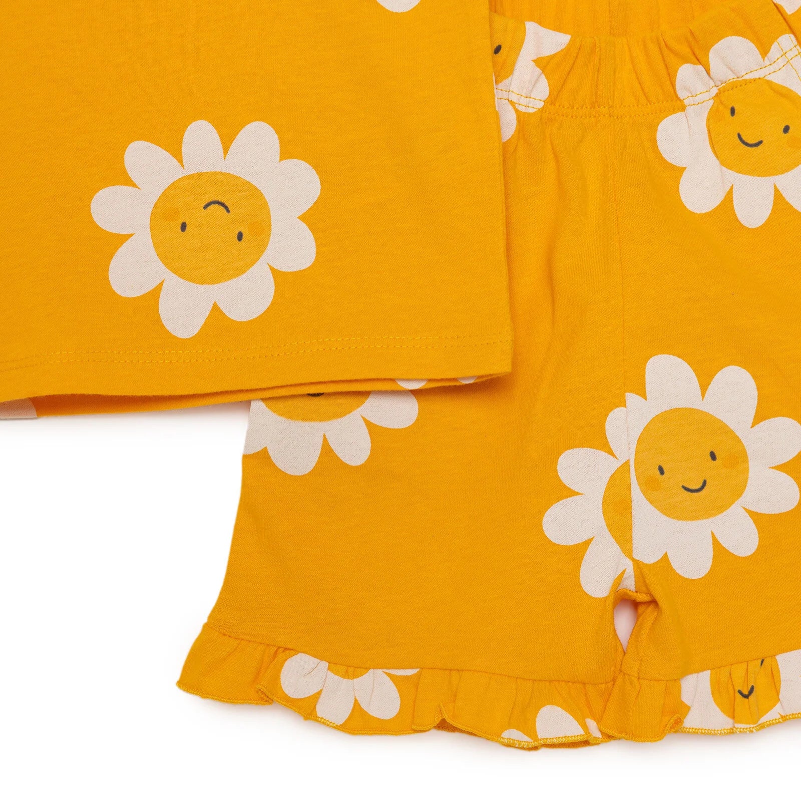 HelloBaby Flowers Girl Tshirt - Short - Dark Orange - ebebek - Black Friday