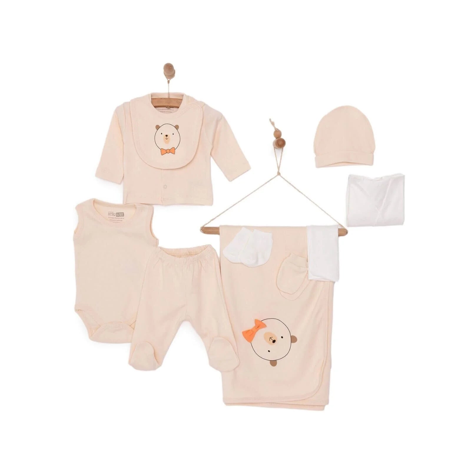 HelloBaby Boy Newborn Set 10 pcs - Ecru - ebebek - Black Friday