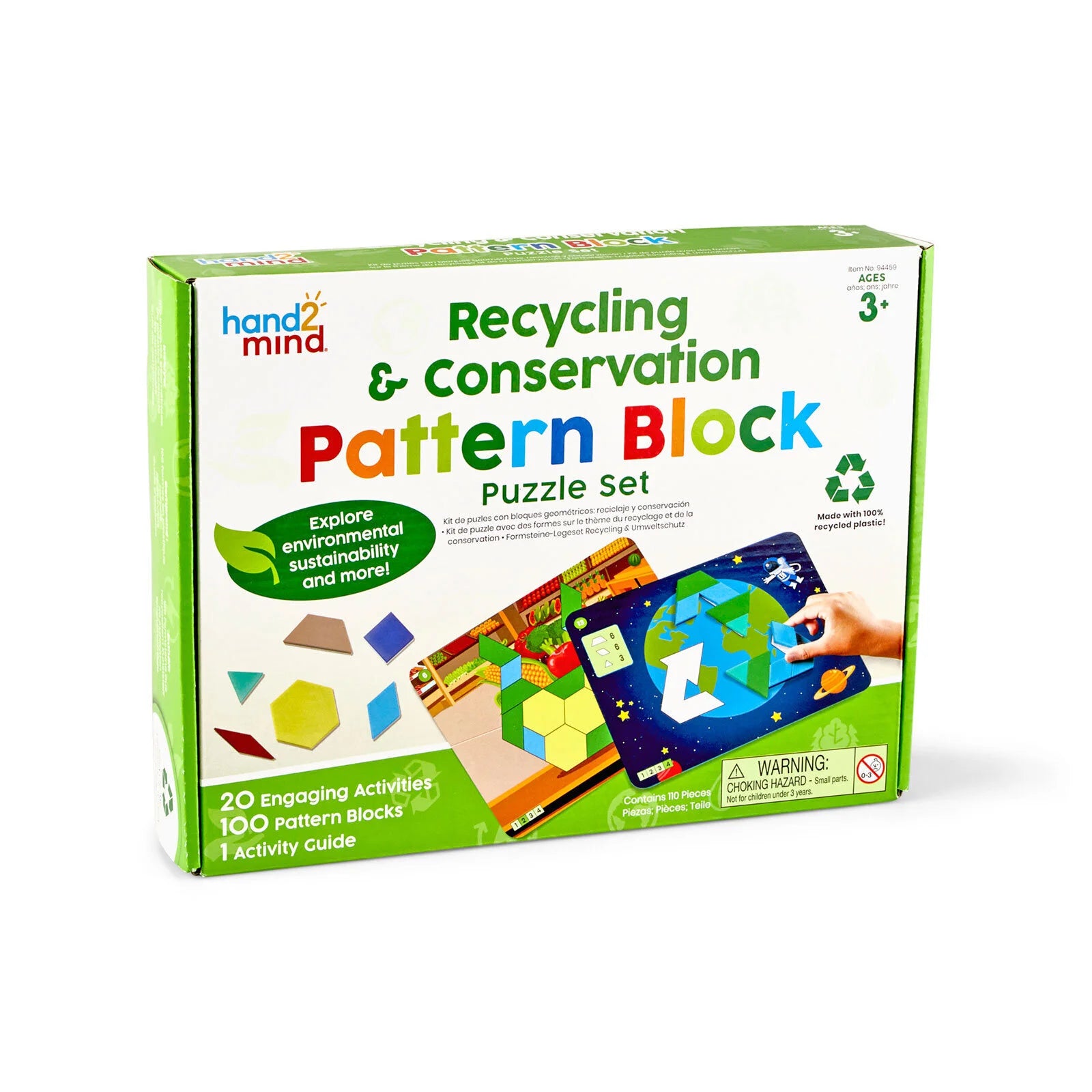 hand2Mind Recycling & Conservation Pattern Block Puzzle Set - ebebek - Black Friday