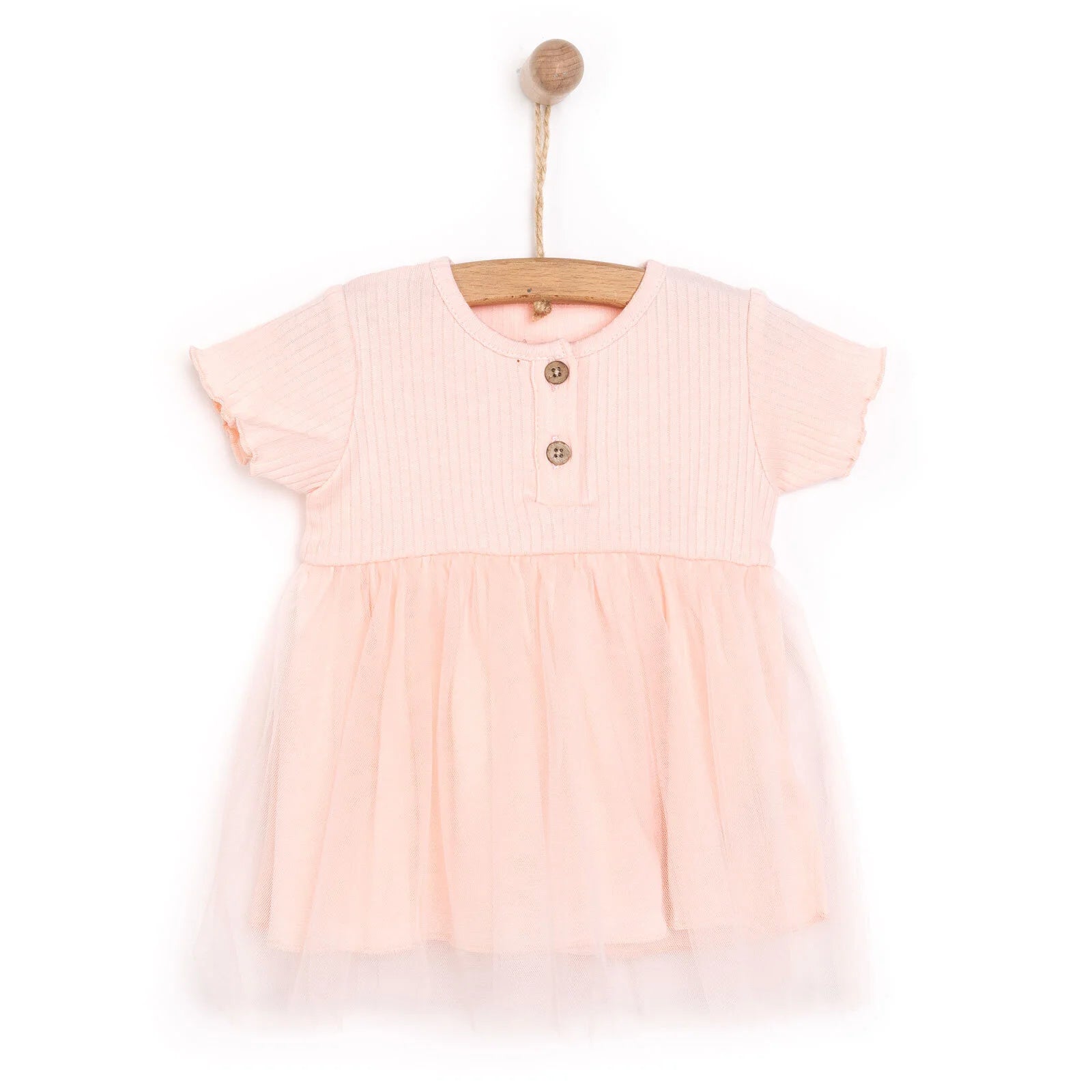 HelloBaby Newborn Girl Tulle Dress - Salmon - ebebek - Black Friday