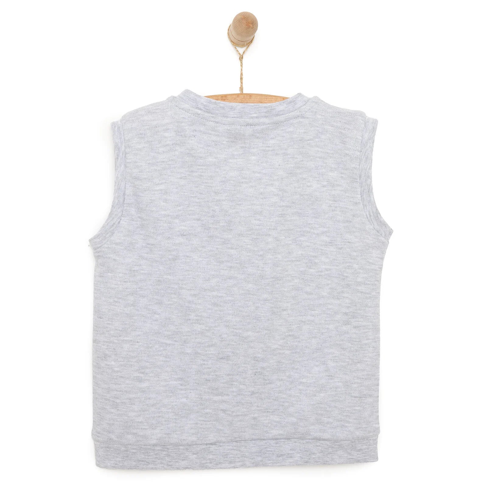 HelloBaby Baby Boy Ribbed Cardigan - Grey Melange - ebebek - Black Friday