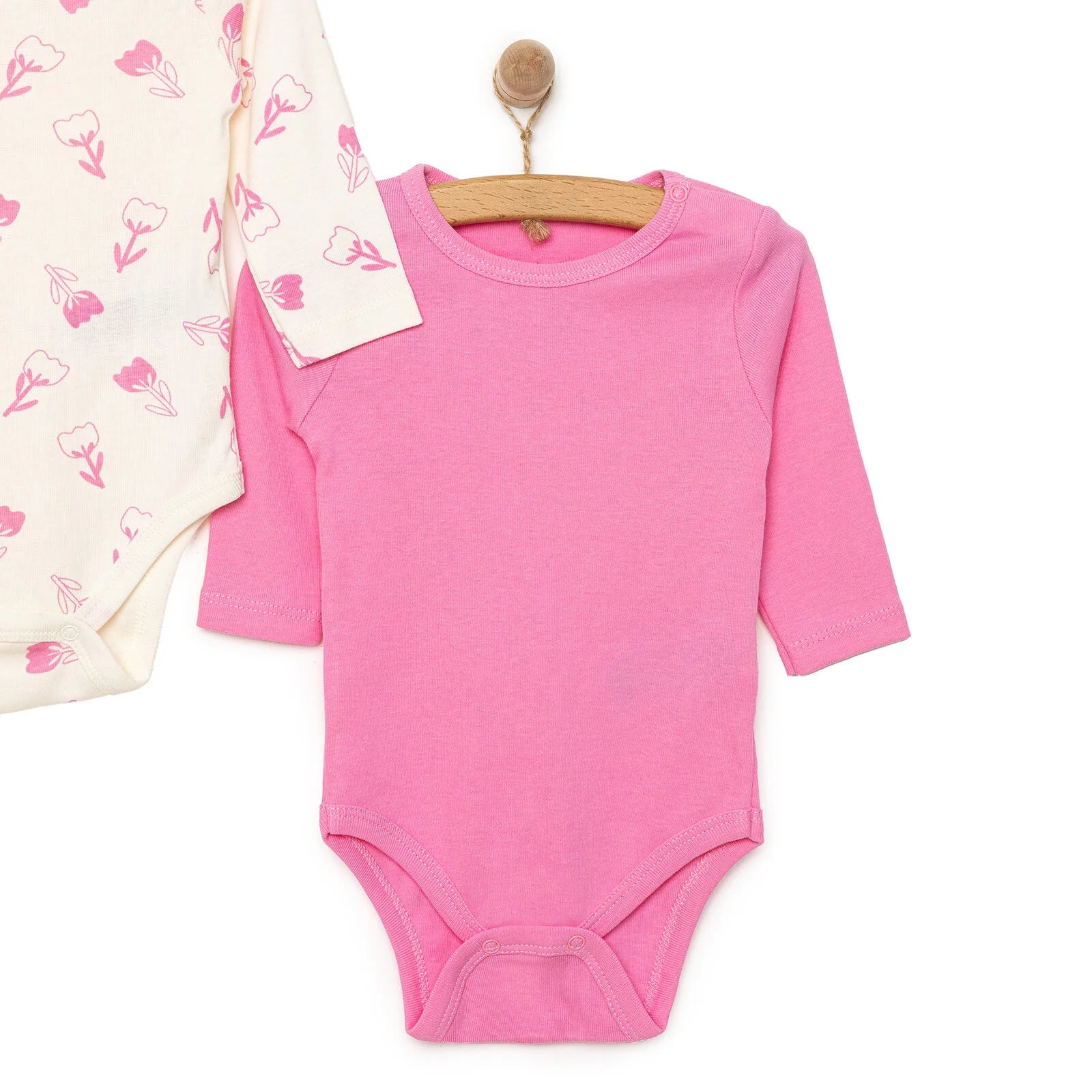 HelloBaby Baby Girl Long Sleeve Bodysuit 2pcs - Pink - ebebek - Black Friday