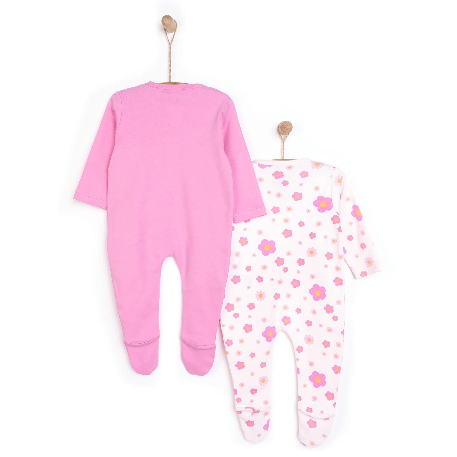 HelloBaby Newborn Girl Footed Jumpsuit - Pink - ebebek - Black Friday