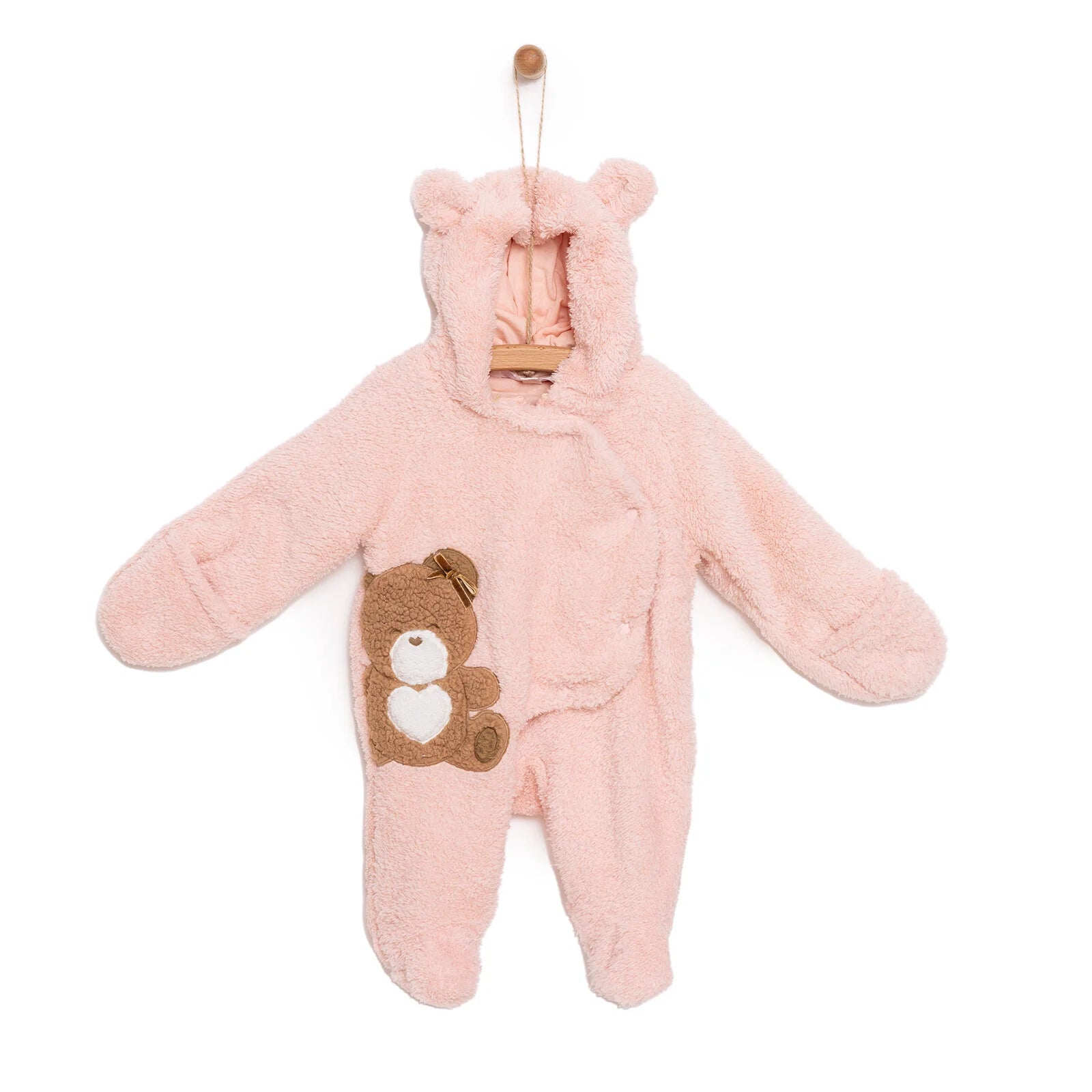 Midimod Newborn Girl Welsoft Footed Jumpsuit - Light Pink - ebebek - Black Friday