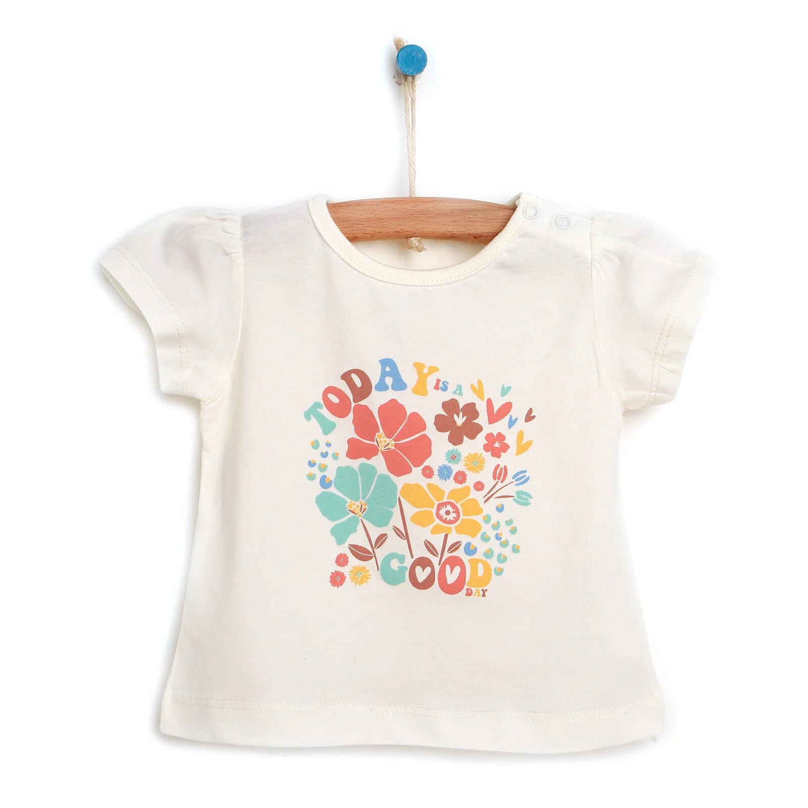 HelloBaby Basic Baby Girl Tshirt - Ecru - ebebek - Black Friday