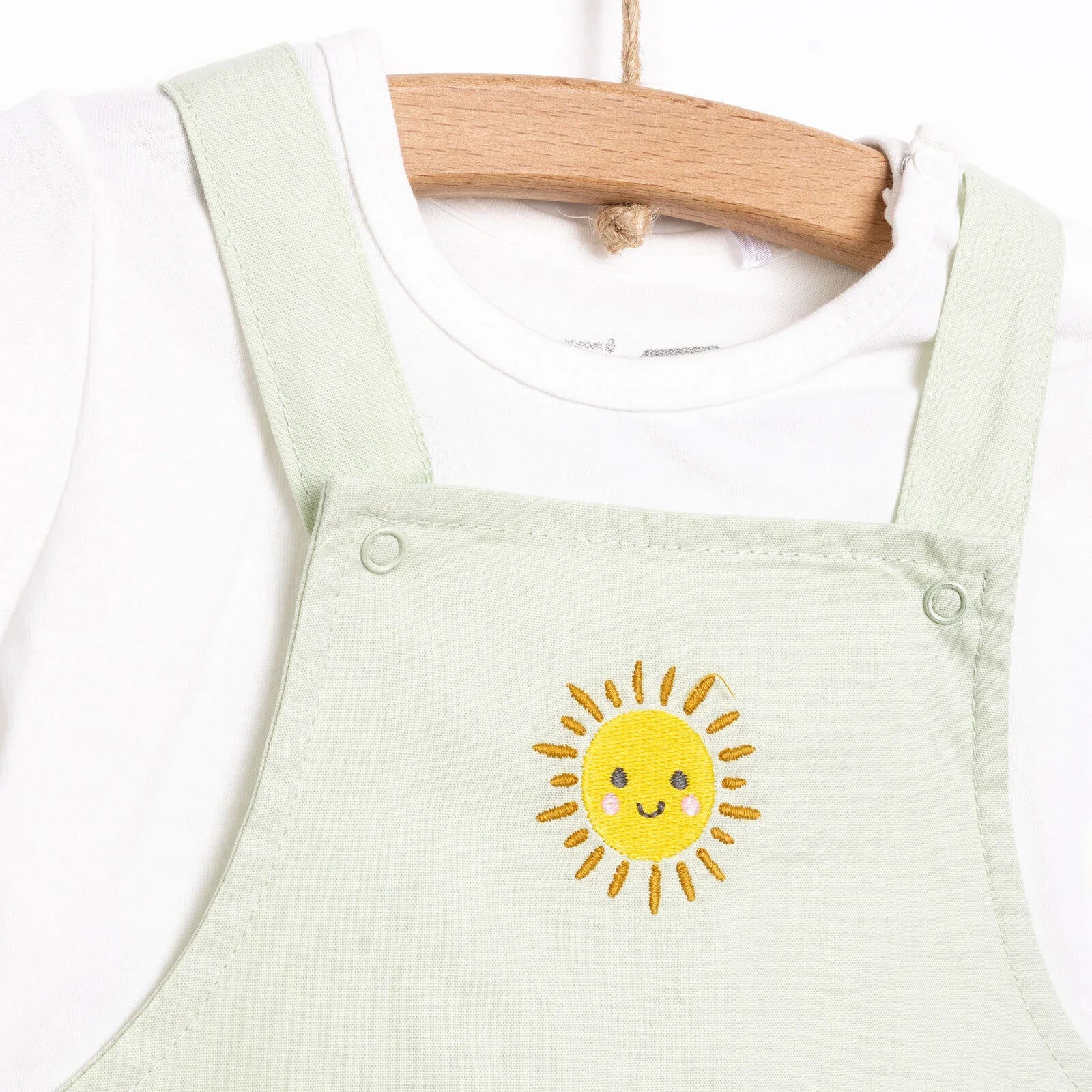 HelloBaby Girl Overall Shorts & T-shirt - Green - ebebek - Black Friday