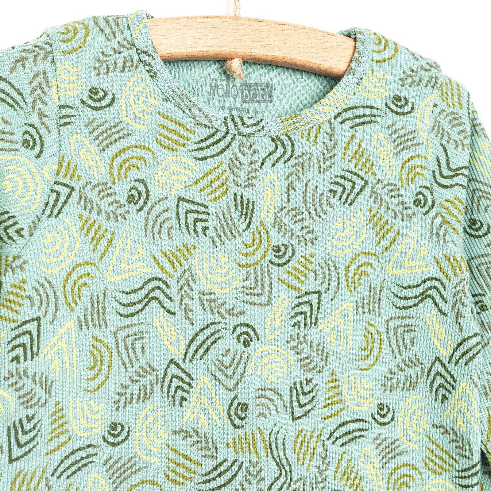 HelloBaby Baby Boy Long Sleeve Pyjamas Set - Dark Green - ebebek - Black Friday