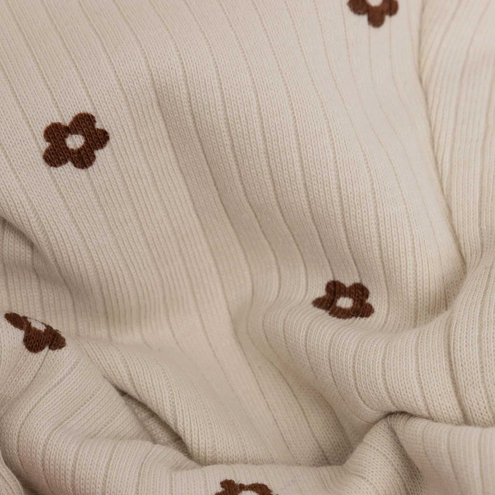 HelloBaby Basic Girl Daisy Patterned Leggings - Beige - ebebek - Black Friday