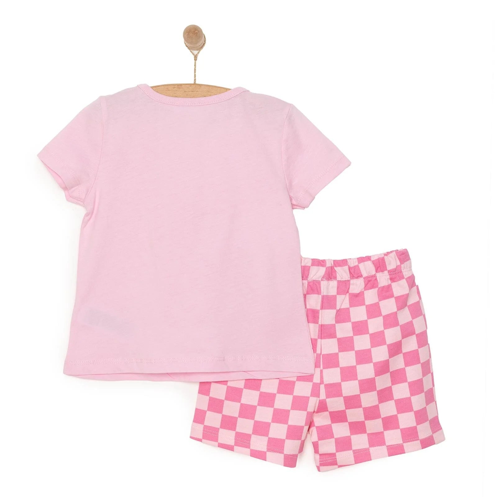 HelloBaby Motto Girl Tshirt - Şort - Light Pink - ebebek - Black Friday