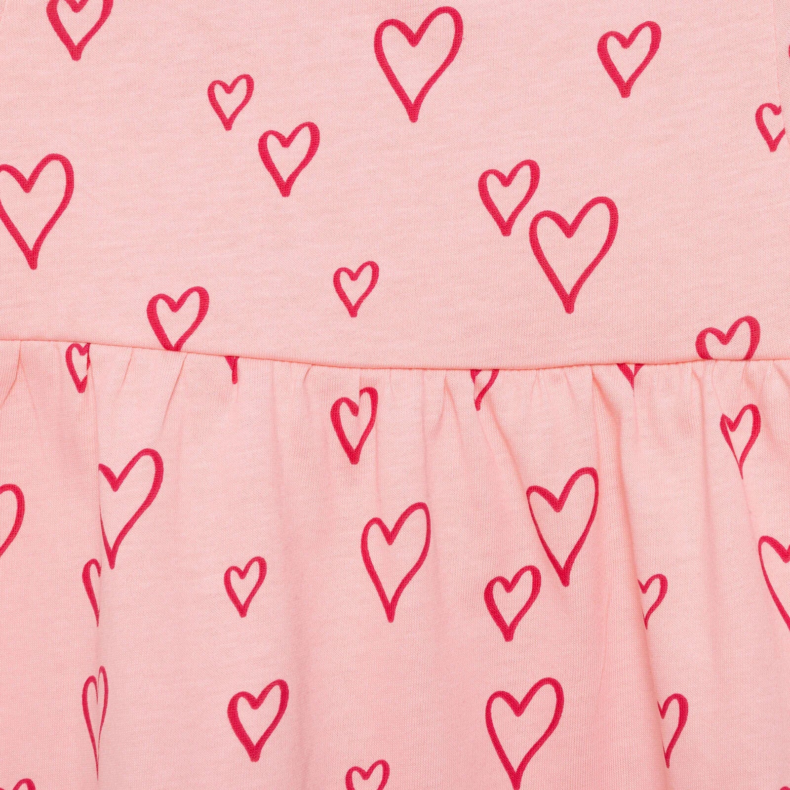 HelloBaby Basic Girl Heart Patterned Dress - Light Pink - ebebek - Black Friday