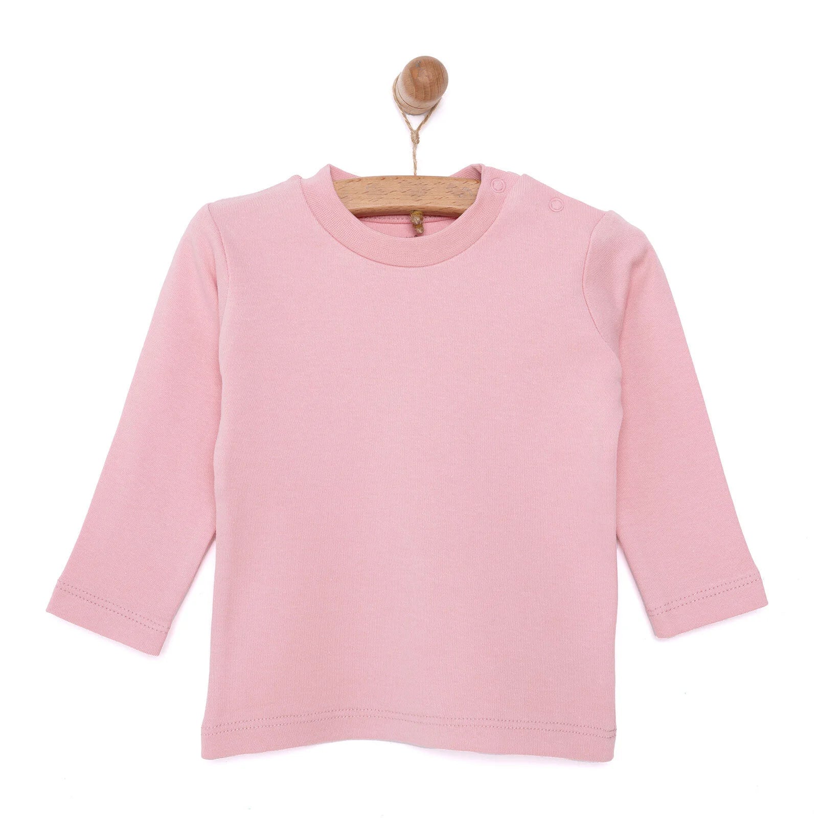 HelloBaby Basic Interlock Long Sleeve T-Shirt - Powder - ebebek - Black Friday