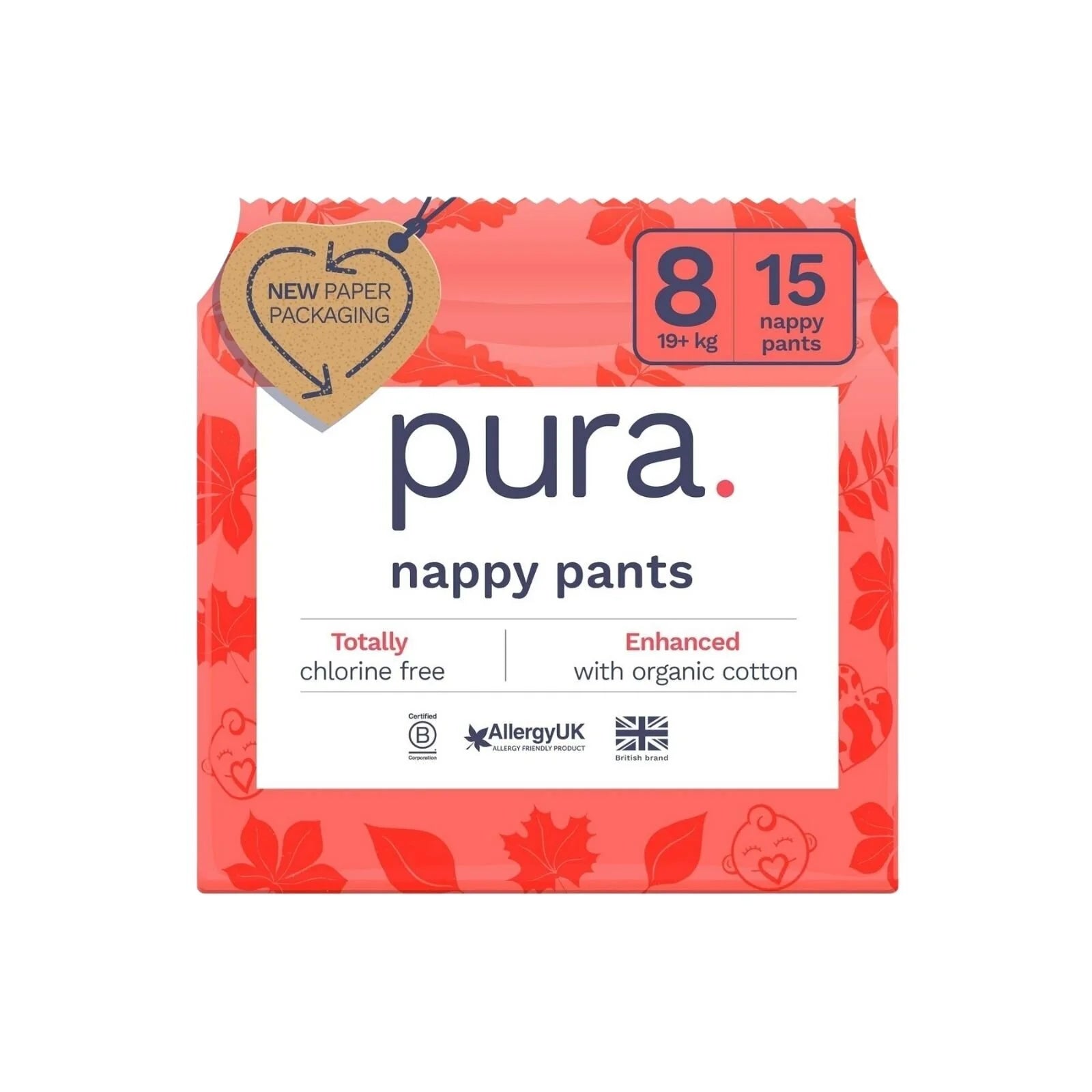 Pura Eco Nappy Pants Size 8 - 15 nappies - ebebek - Black Friday