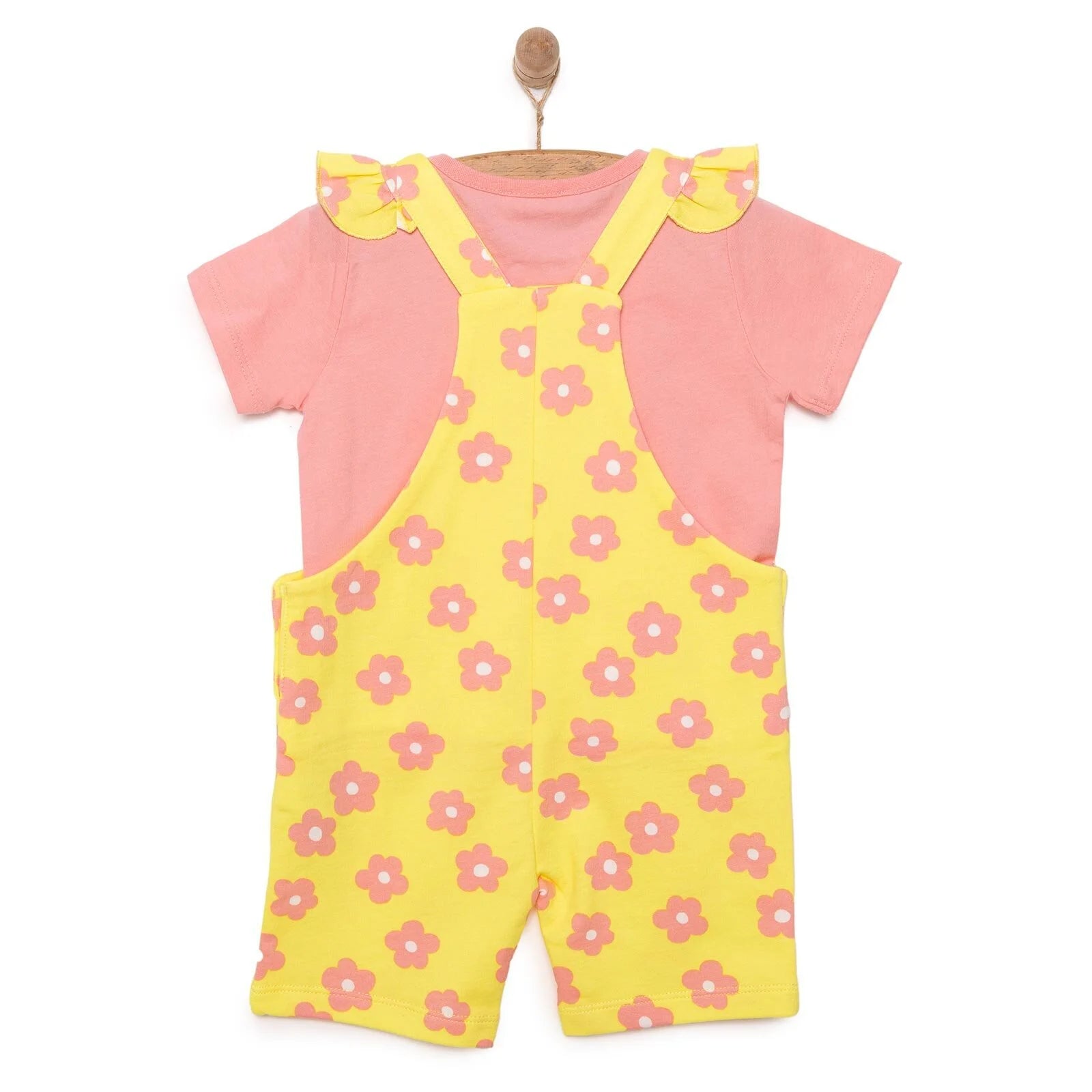 HelloBaby Girl Flowers Patterned Overall - Salmon - ebebek - Black Friday