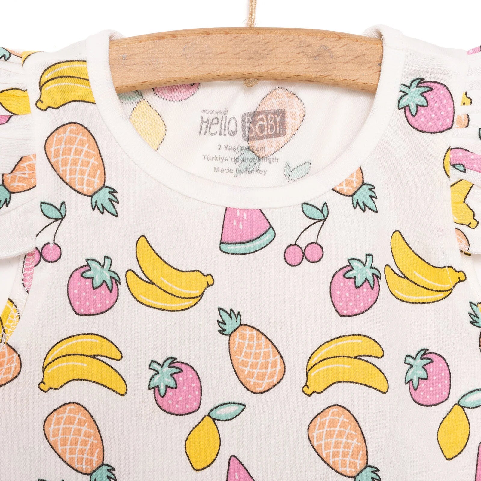 HelloBaby Basic Girl Fruits Patterned Tshirt - Printed - ebebek - Black Friday