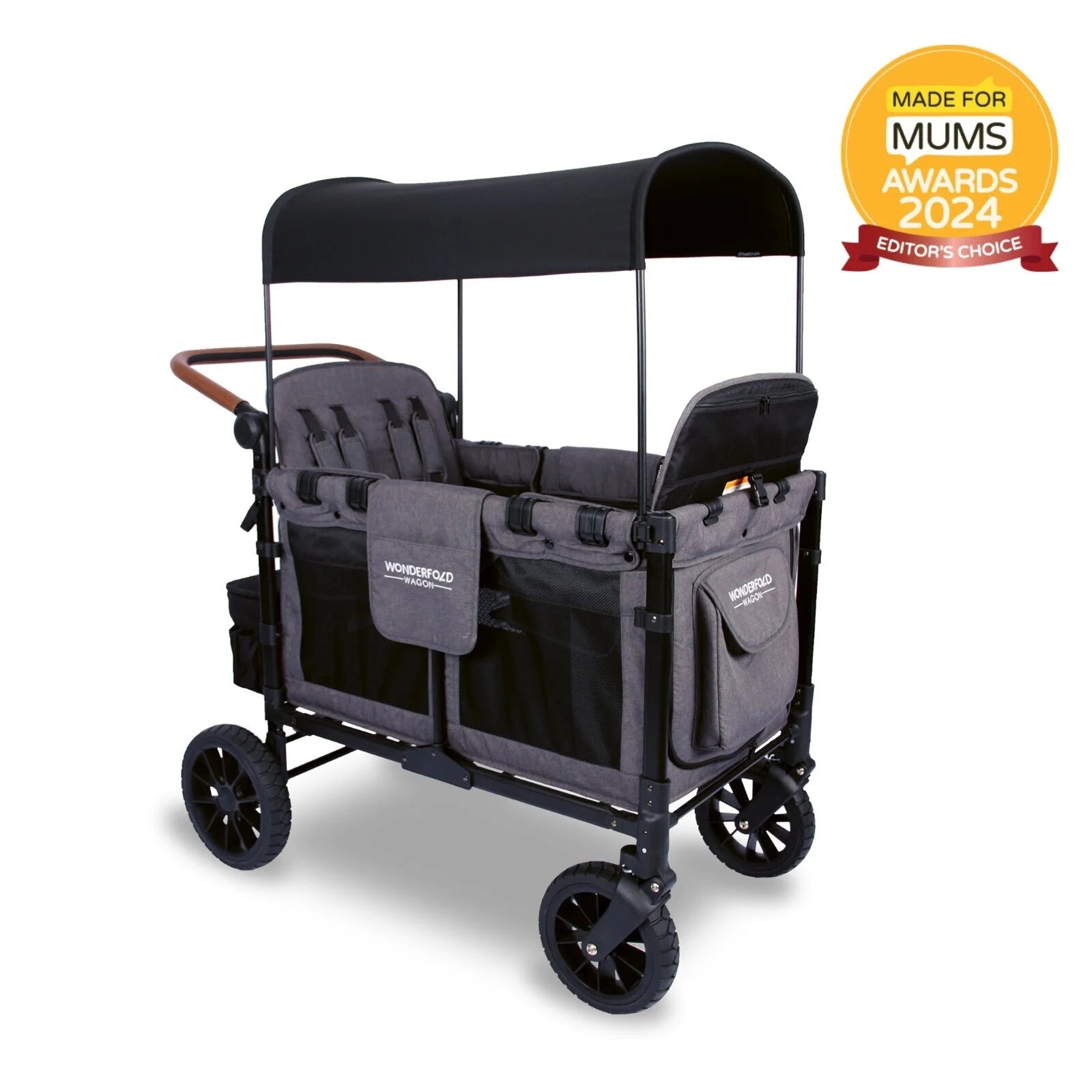 W4 Luxe Quad Stroller Wagon - Charcoal Grey - ebebek - Black Friday