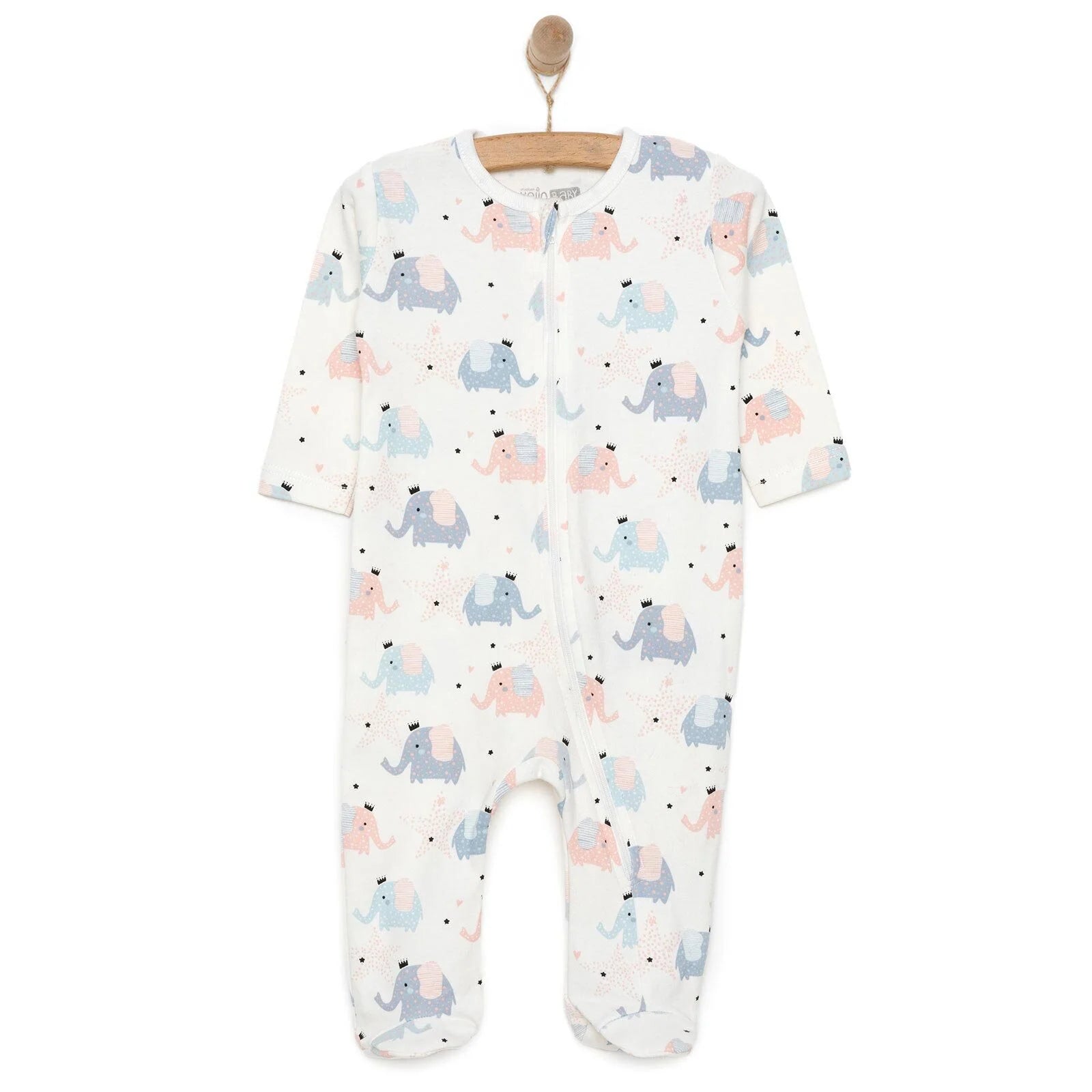 HelloBaby Newborn Girl Footed Jumpsuit - Ecru - ebebek - Black Friday