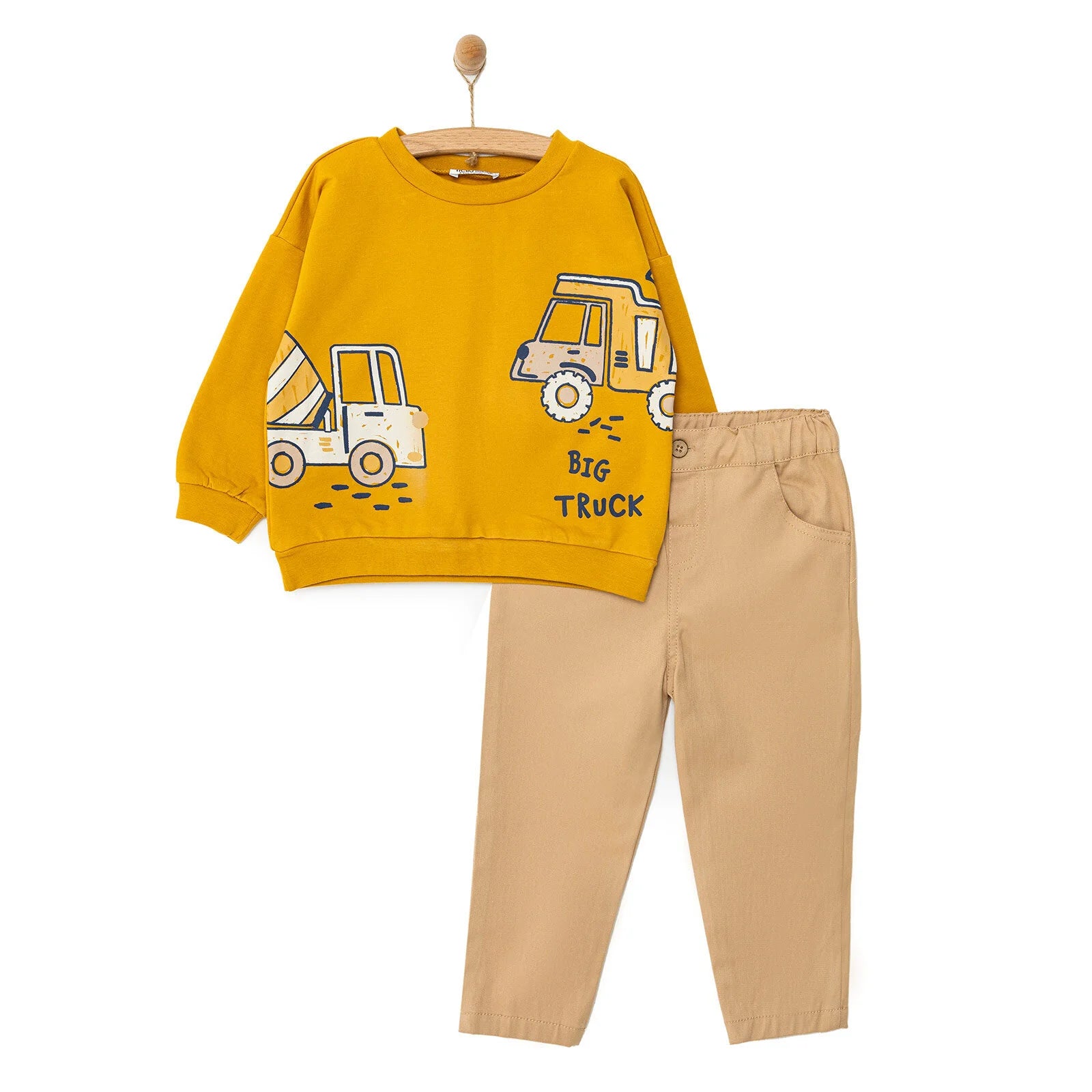 HelloBaby Baby Boy Sweatshirt - Mustard - ebebek - Black Friday