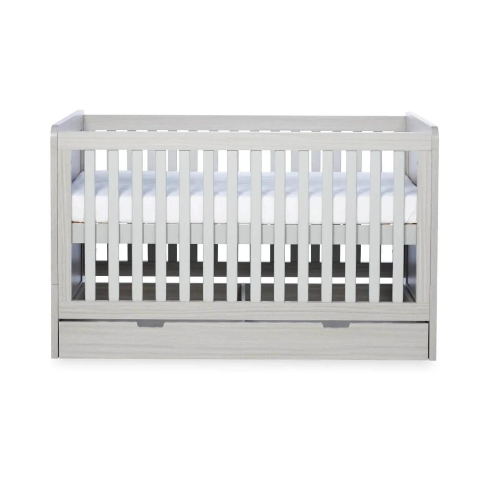 Ickle Bubba Pembrey Cot Bed & Under Drawer Ash Grey - Premium Sprung Mattress - ebebek - Black Friday