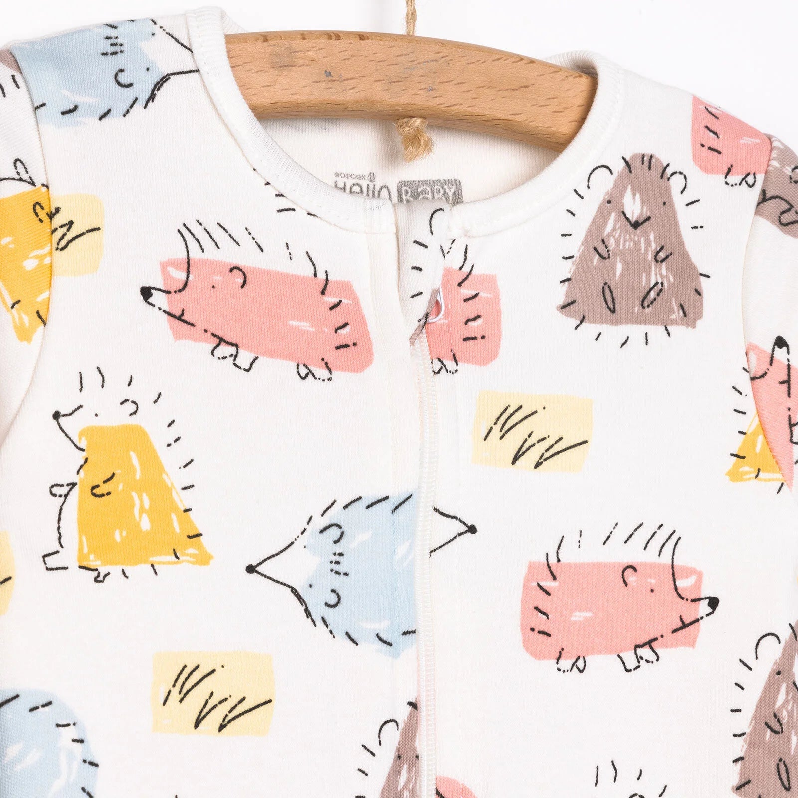 HelloBaby Newborn Unisex Footed Jumpsuit - Ecru - ebebek - Black Friday