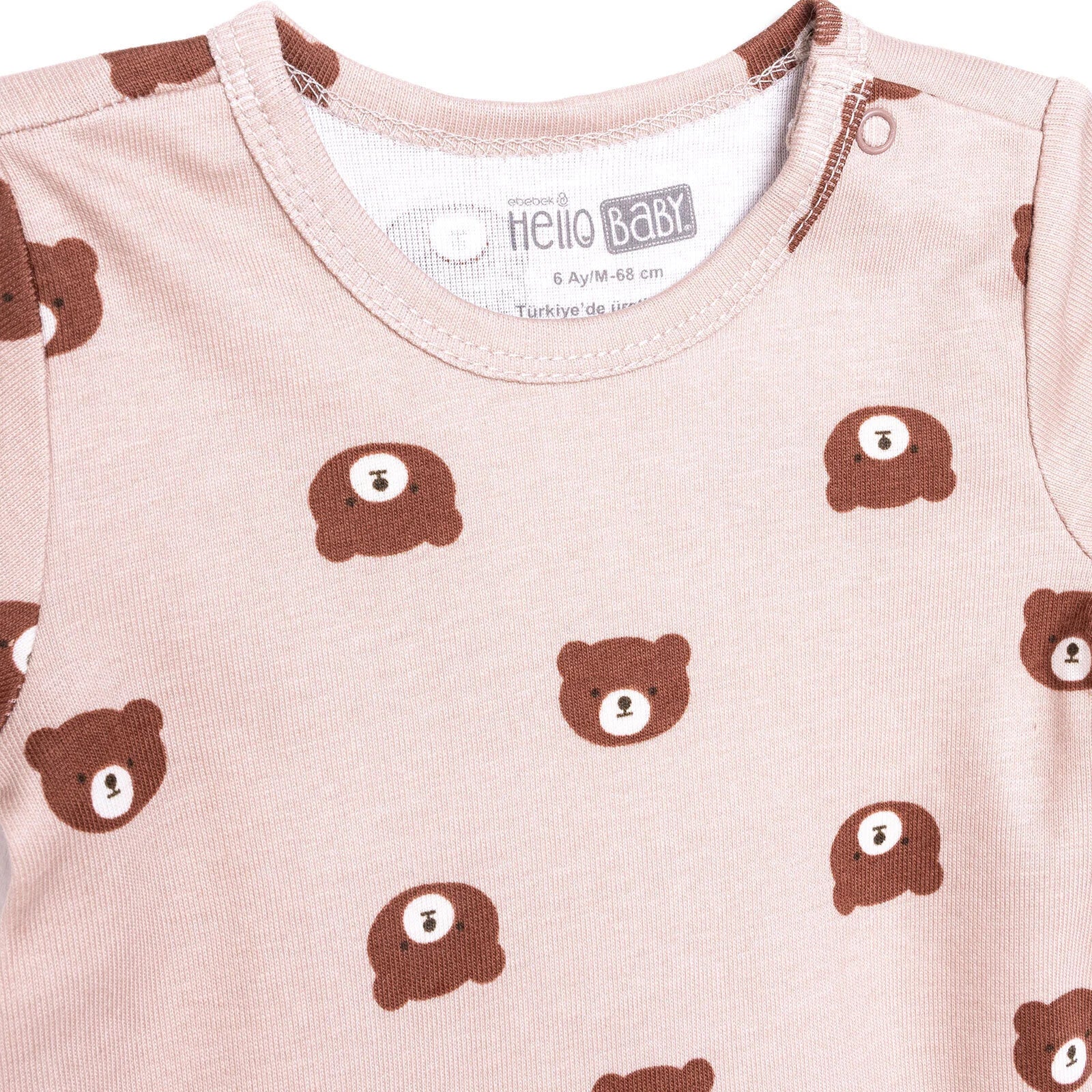 HelloBaby Short Sleeve Body 2 Pcs - Brown - ebebek - Black Friday