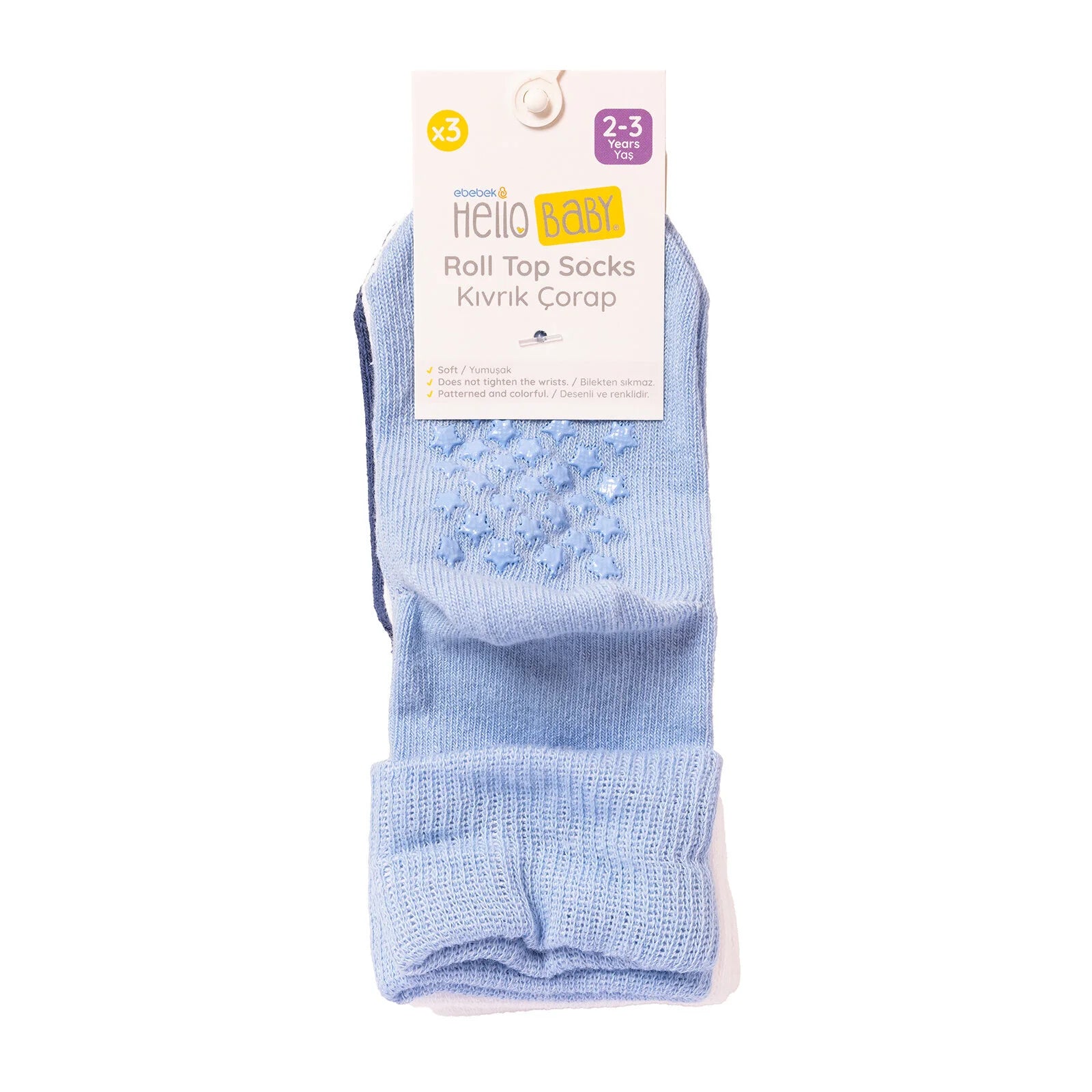 HelloBaby Baby Boy Pack of 3 Socks - Blue - ebebek - Black Friday