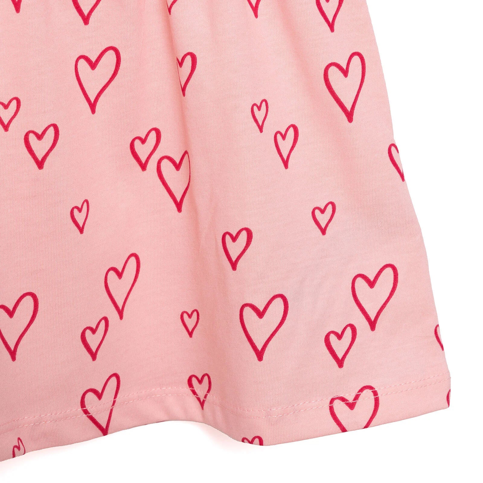 HelloBaby Basic Girl Heart Patterned Dress - Light Pink - ebebek - Black Friday