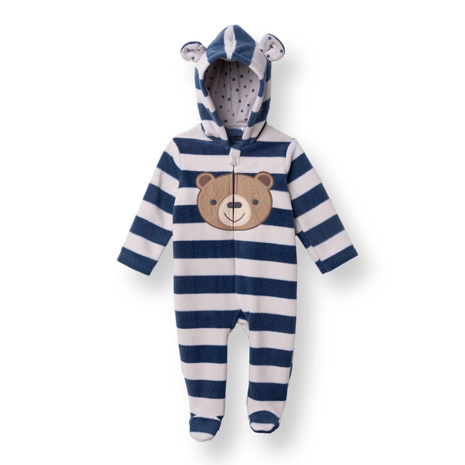 HelloBaby Newborn Polar Footed Jumpsuit - Navy Printed - ebebek - Black Friday