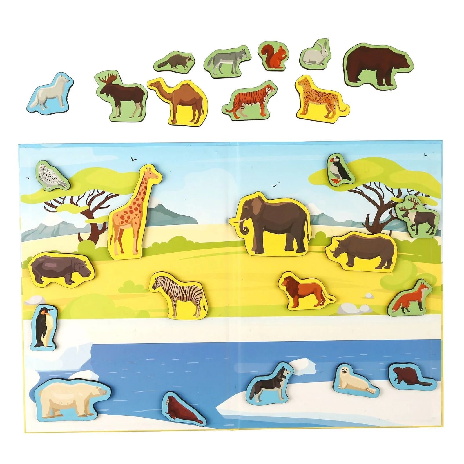 Rossie Wooden Magnetic Wildlife Playset - ebebek - Black Friday