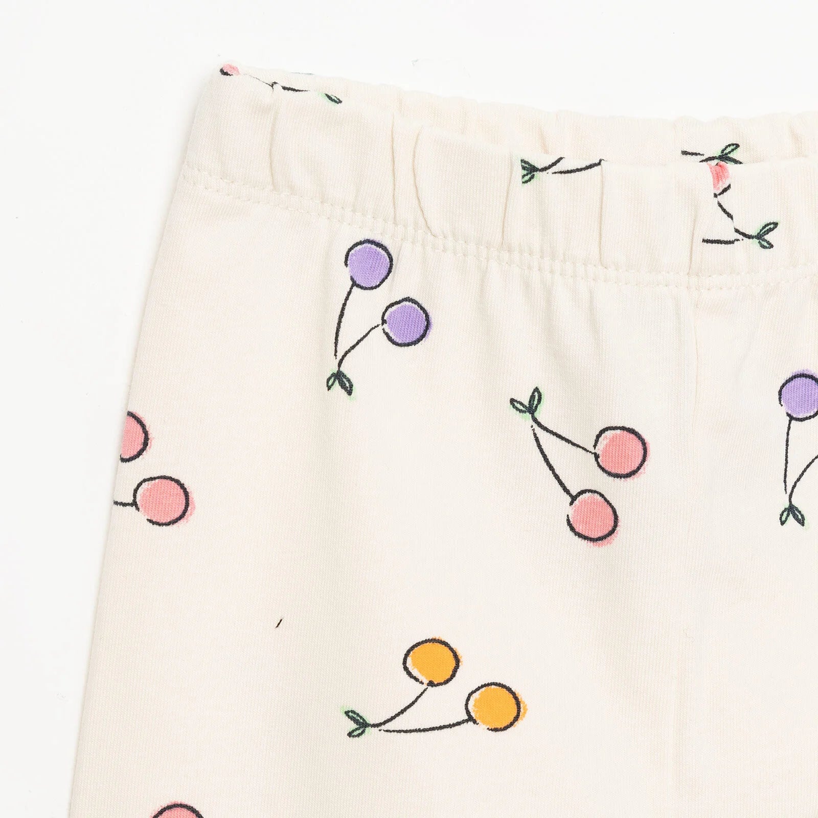 HelloBaby Girl Cherry Patterned Leggings - Ecru - ebebek - Black Friday