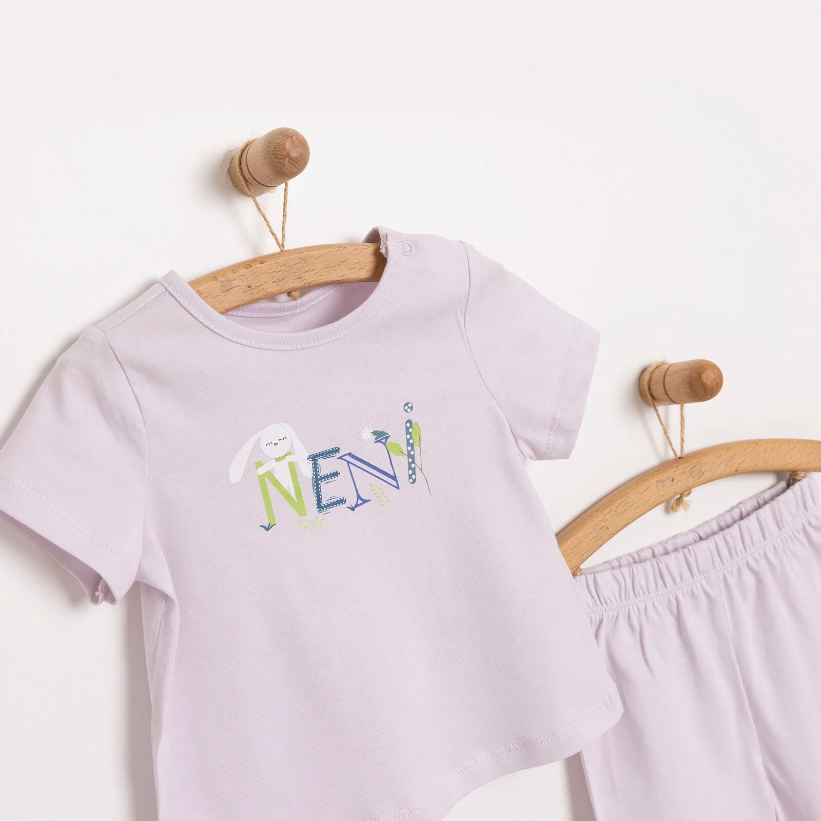 HelloBaby Baby Girl Short Sleeve Pyjamas Set - Purple - ebebek - Black Friday