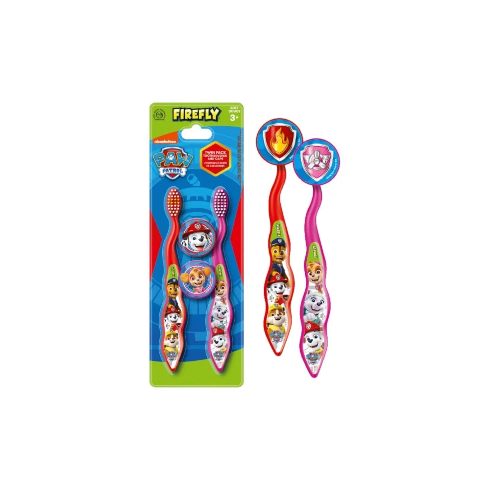 Paw Patrol Toothbrushes & Caps Pack of 2 - ebebek - Black Friday