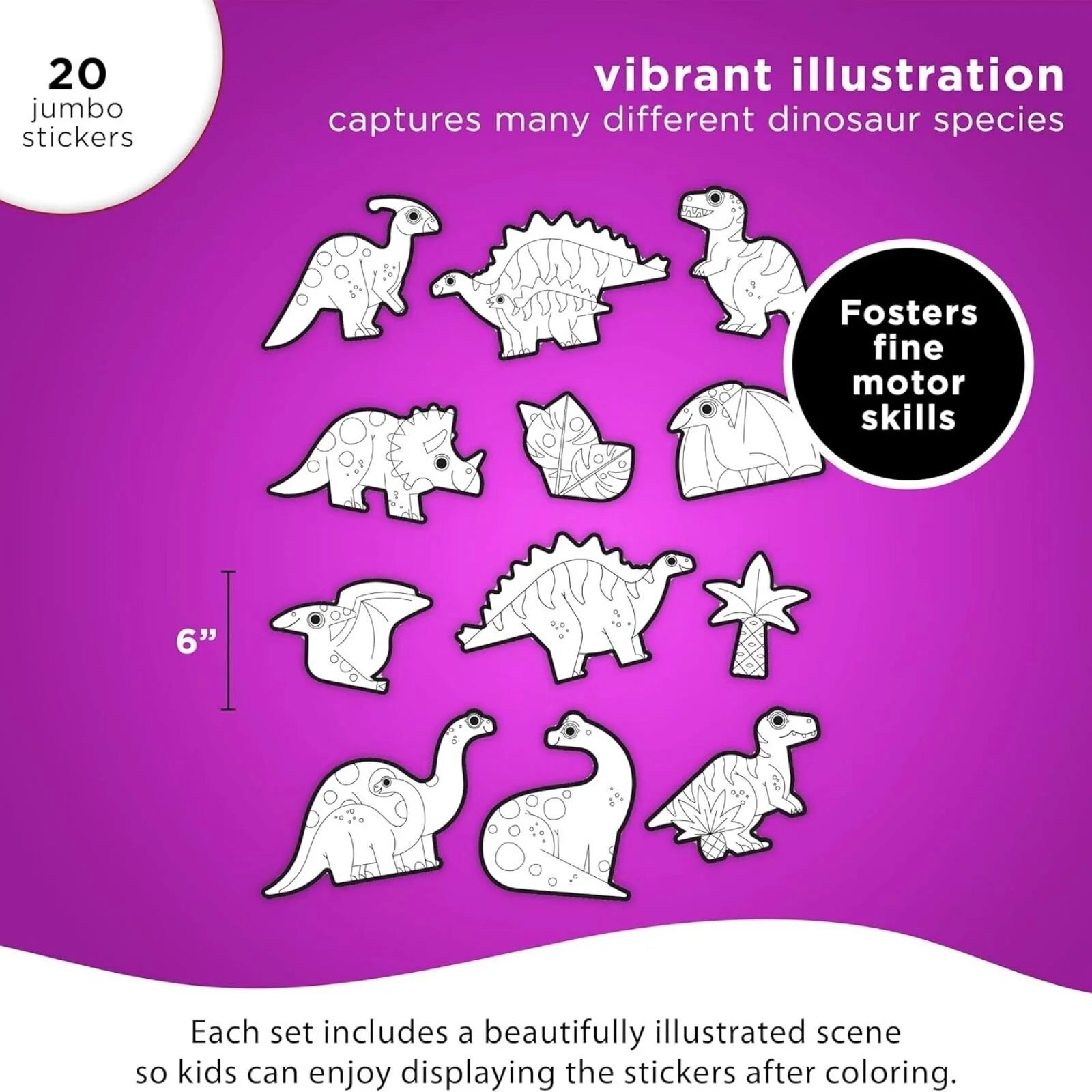 Crocodile Creek Dinosaurs Colouring Stickers - ebebek - Black Friday