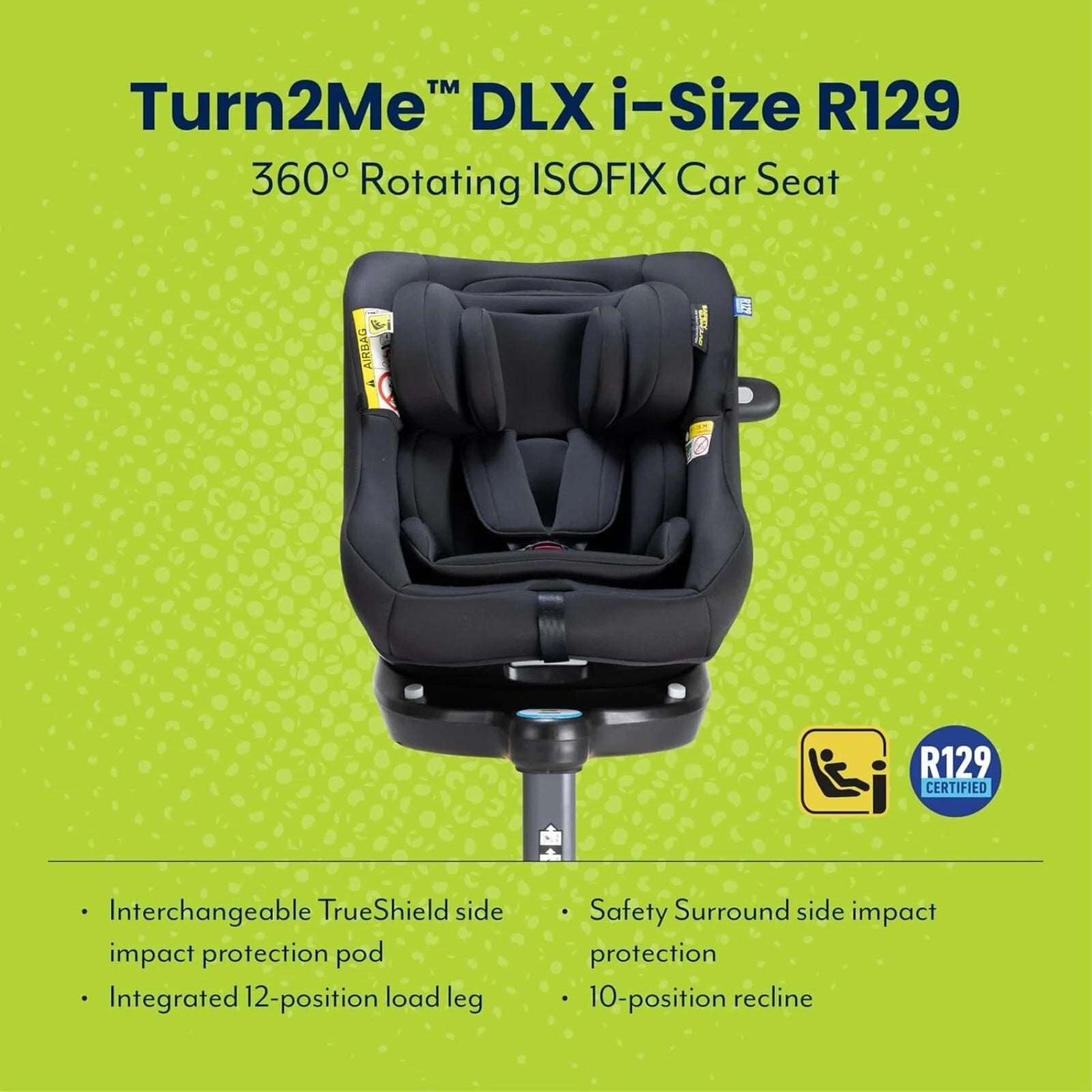 Graco Turn2Me DLX i - Size R129 Car Seat - Midnight - ebebek - Black Friday