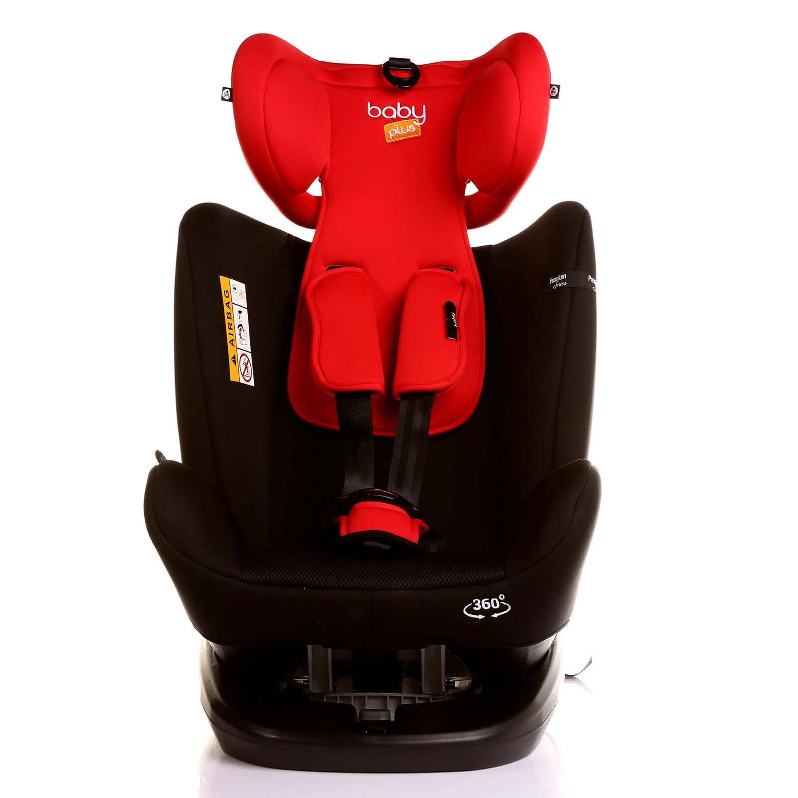 baby plus Orbitfix Group 0/1 Baby Car Seat - Black Red - baby plus - ebebek