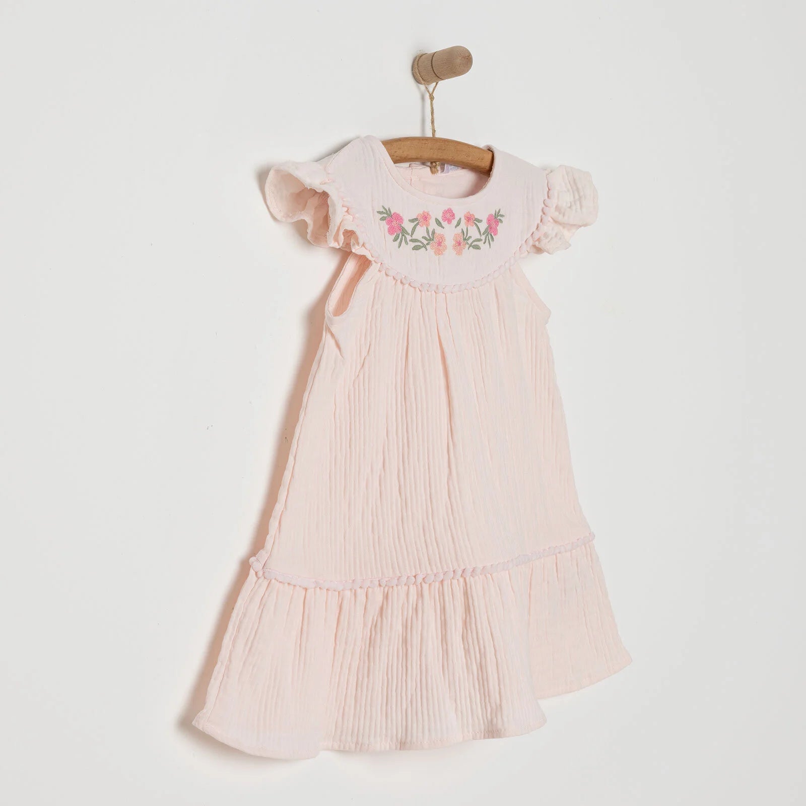 HelloBaby Rustik Girl Dress - Salmon - ebebek - Black Friday