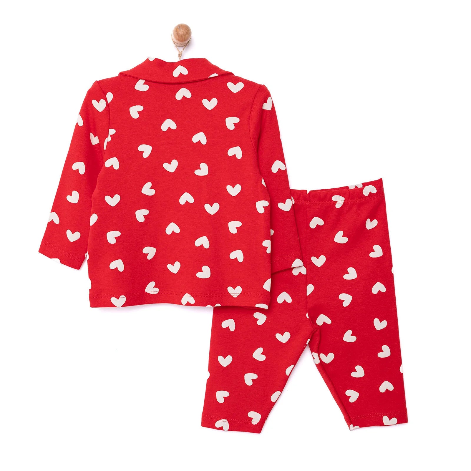 HelloBaby Girl Long Sleeve Pyjamas Set - Red - HelloBaby - ebebek