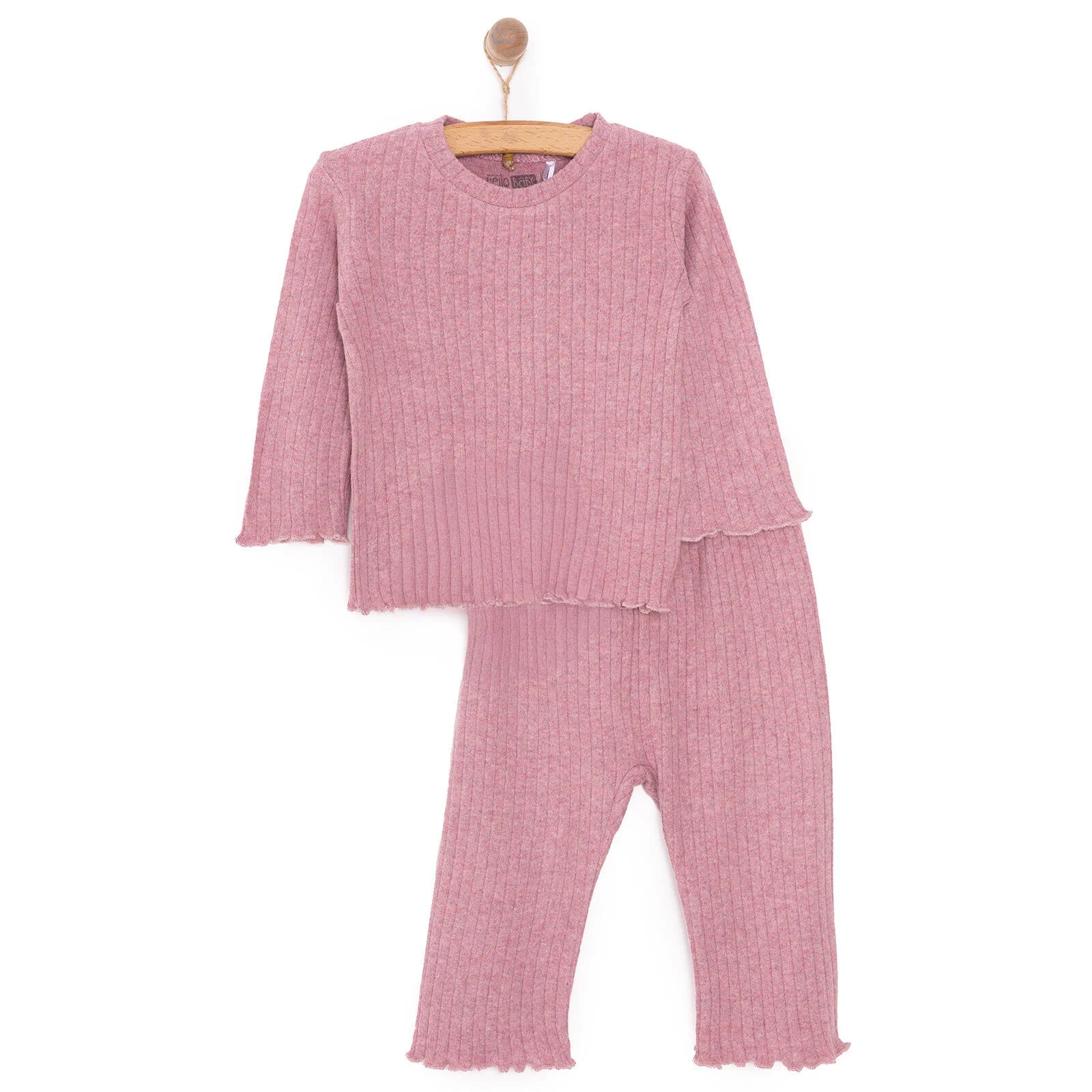 HelloBaby Baby Girl Long Sleeve Pyjamas Set - Light Pink - ebebek - Black Friday