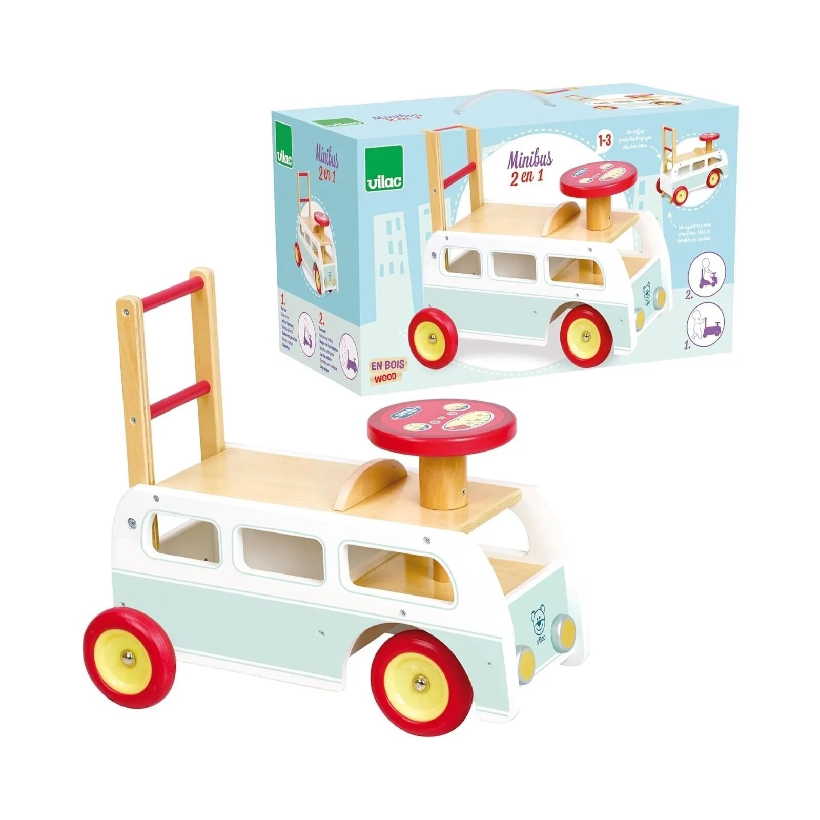 Vilac 2 - in - 1 Retro Wooden Camper Van - ebebek - Black Friday