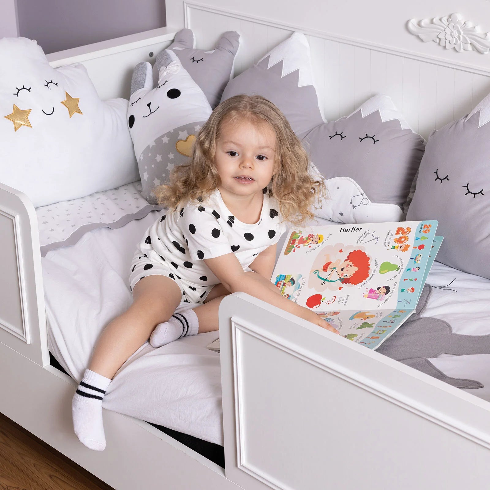 HelloBaby Girl Short Sleeve Pyjamas Set - Ecru - ebebek - Black Friday