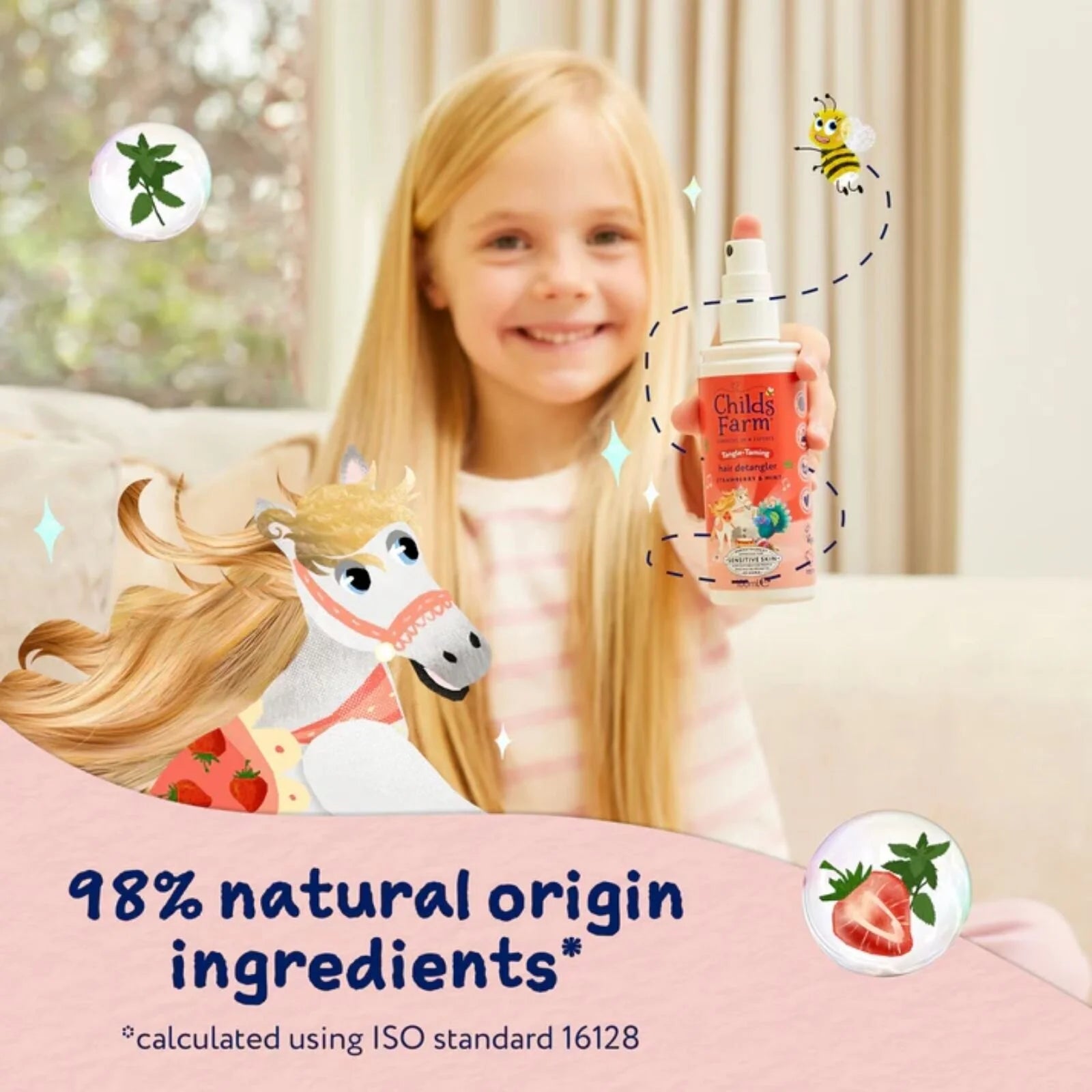 Childs Farm Tangle Taming 3 - in - 1 Hair Detangler 100ml - Strawberry & Mint - ebebek - Black Friday