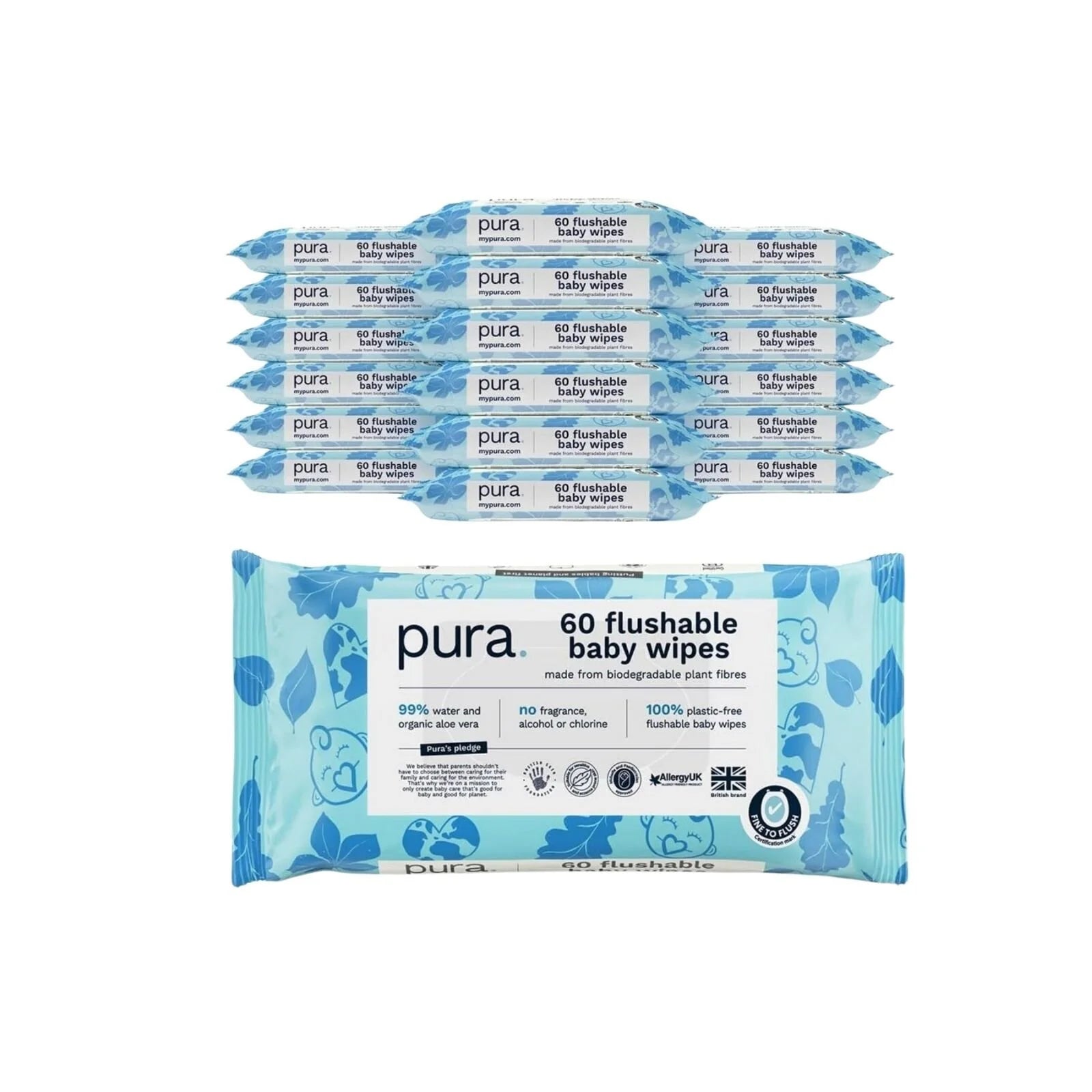 Pura Wipes Flushable 18x60 pcs - ebebek - Black Friday